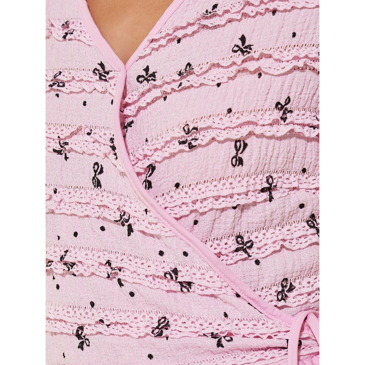 بلوزة بنمط لف وأكمام قصيرة مع أربطة-women-clothing-shirtsandblouses-blouses-image-4