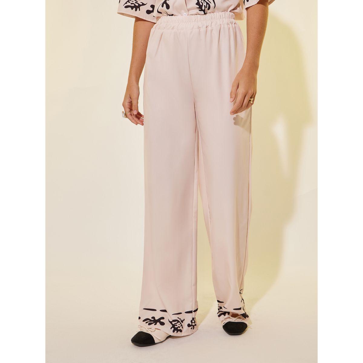 Styli Placement Print Short Sleeve Shirt and Pants Co-Ords-women-clothing-coordsets-image-4
