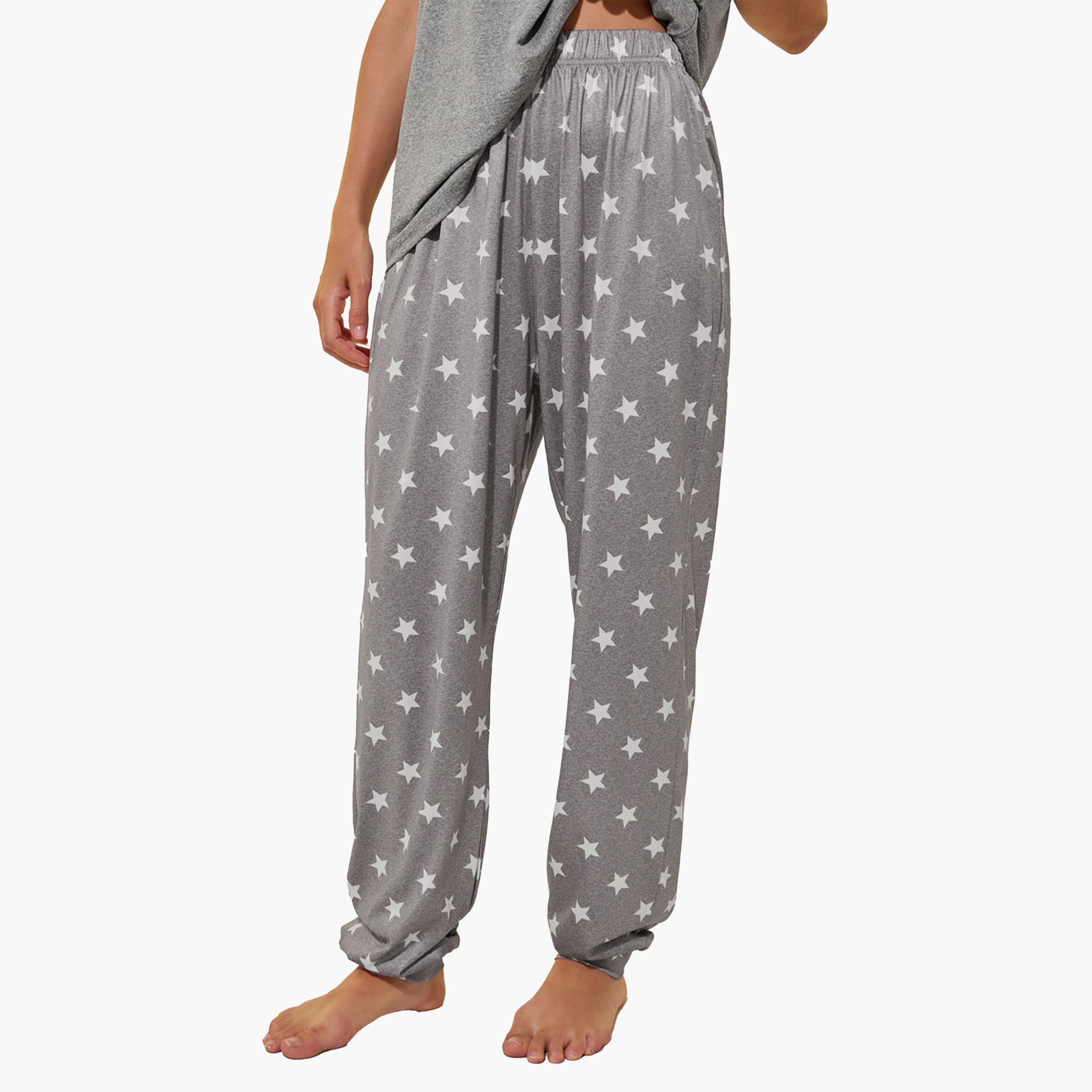 Styli Round Neck Short Sleeve T-Shirt and Joggers Set-women-clothing-nightwear-pyjamas-longsets-image-4