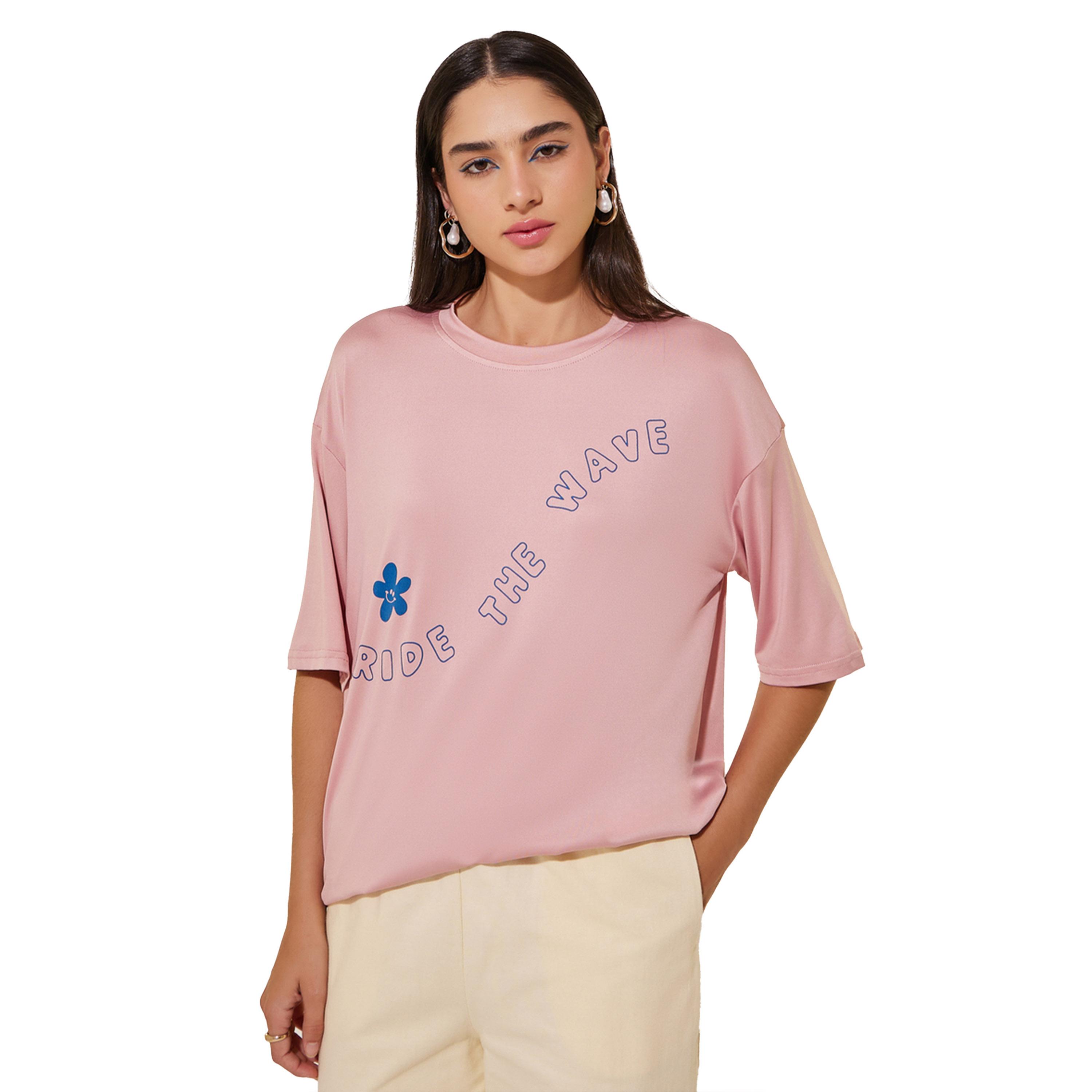 Styli Slogan Print Short Sleeve Oversized T-Shirt-women-clothing-tshirts-image-3