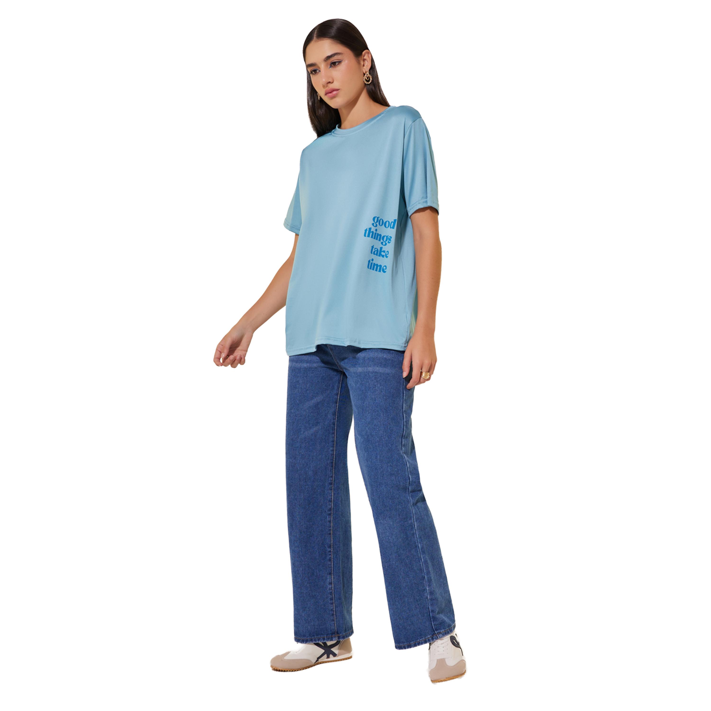 Styli Slogan Print Round Neck Oversized T-Shirt-women-clothing-tshirts-image-2