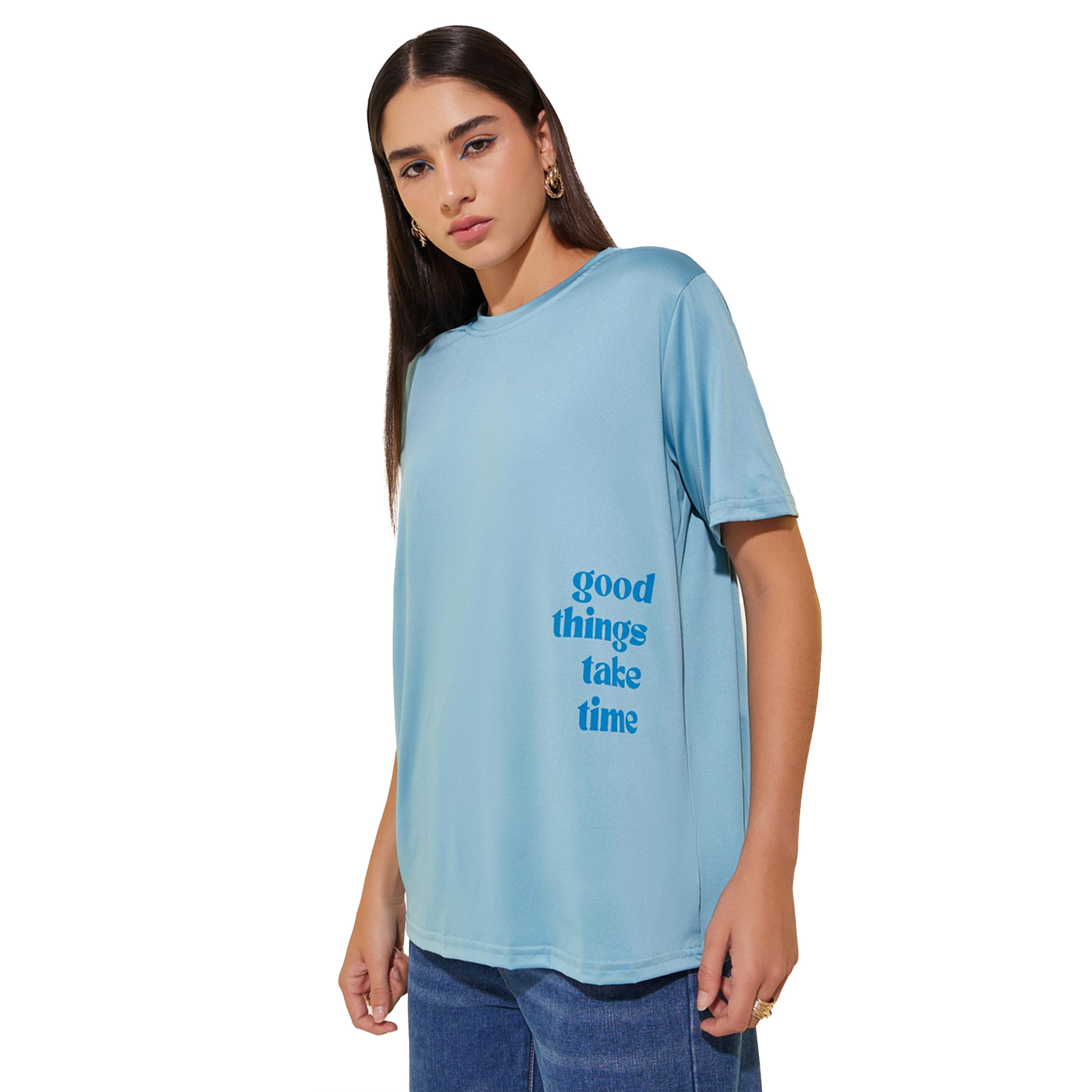 Styli Slogan Print Round Neck Oversized T-Shirt-women-clothing-tshirts-image-3