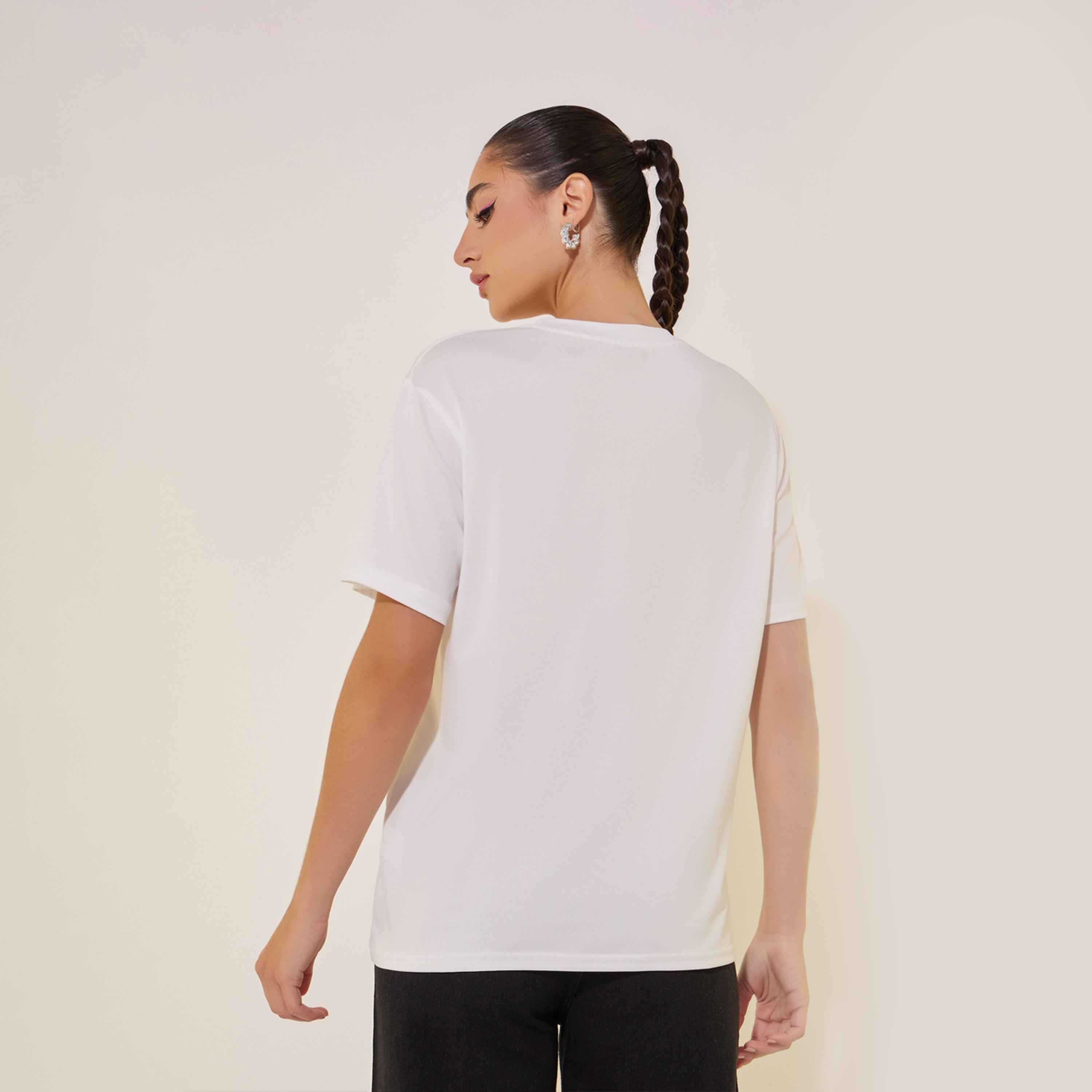 Styli Slogan Print Round Neck T-Shirt-women-clothing-tshirts-image-5