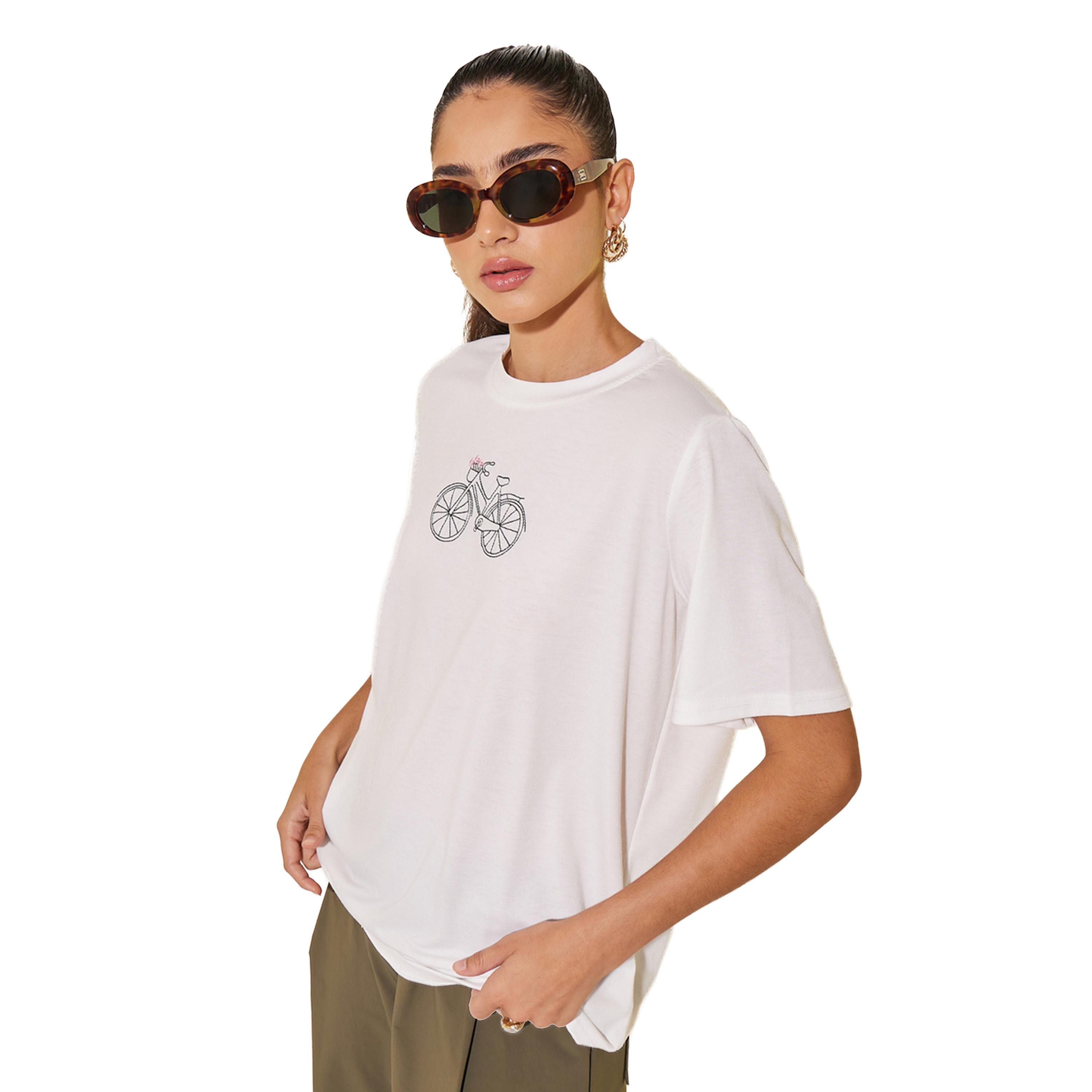 Styli Embroidered Round Neck Short Sleeves T-Shirt-women-clothing-tshirts-image-1