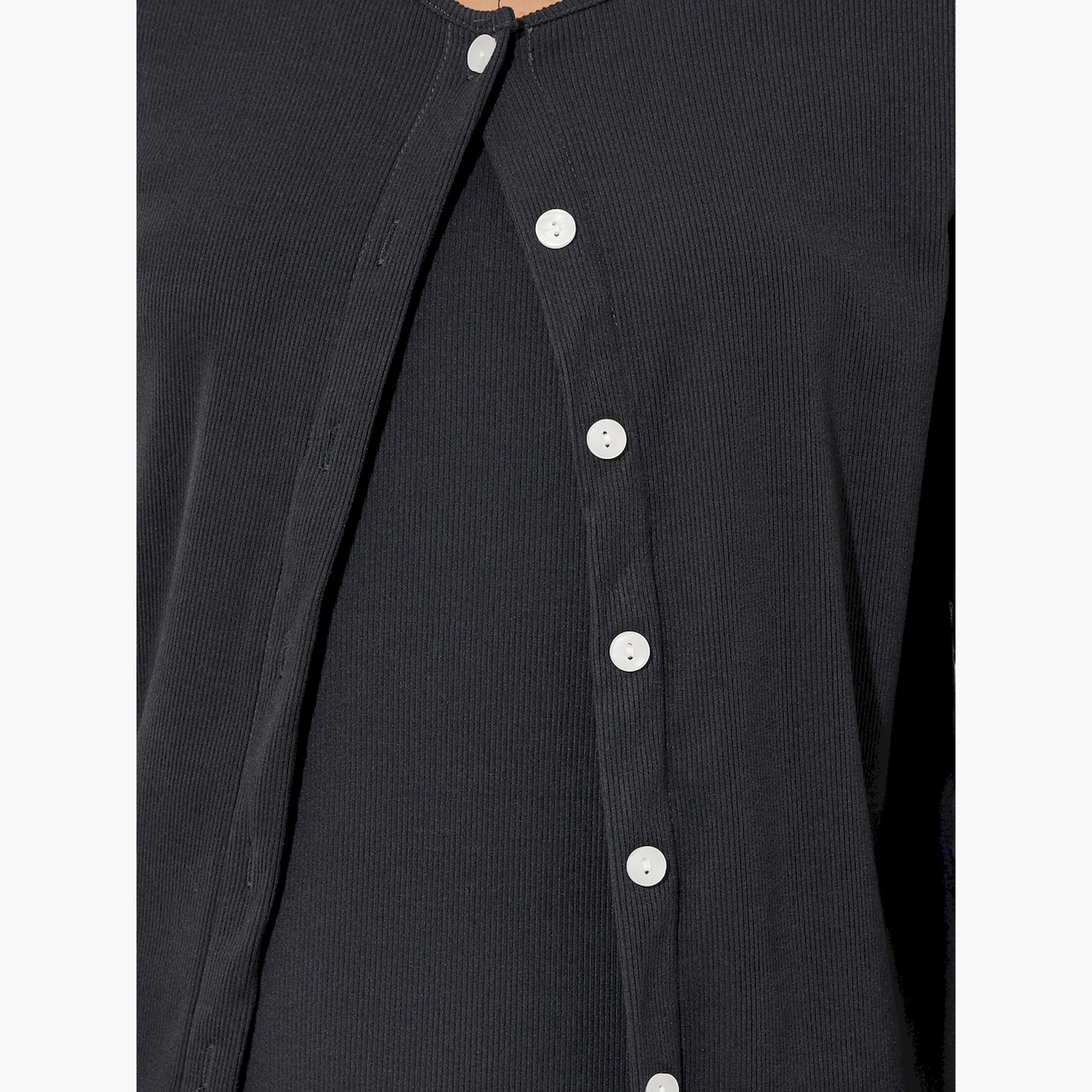 Styli Solid Knitted Buttoned Cardigan and Dress Set-women-clothing-coordsets-image-3