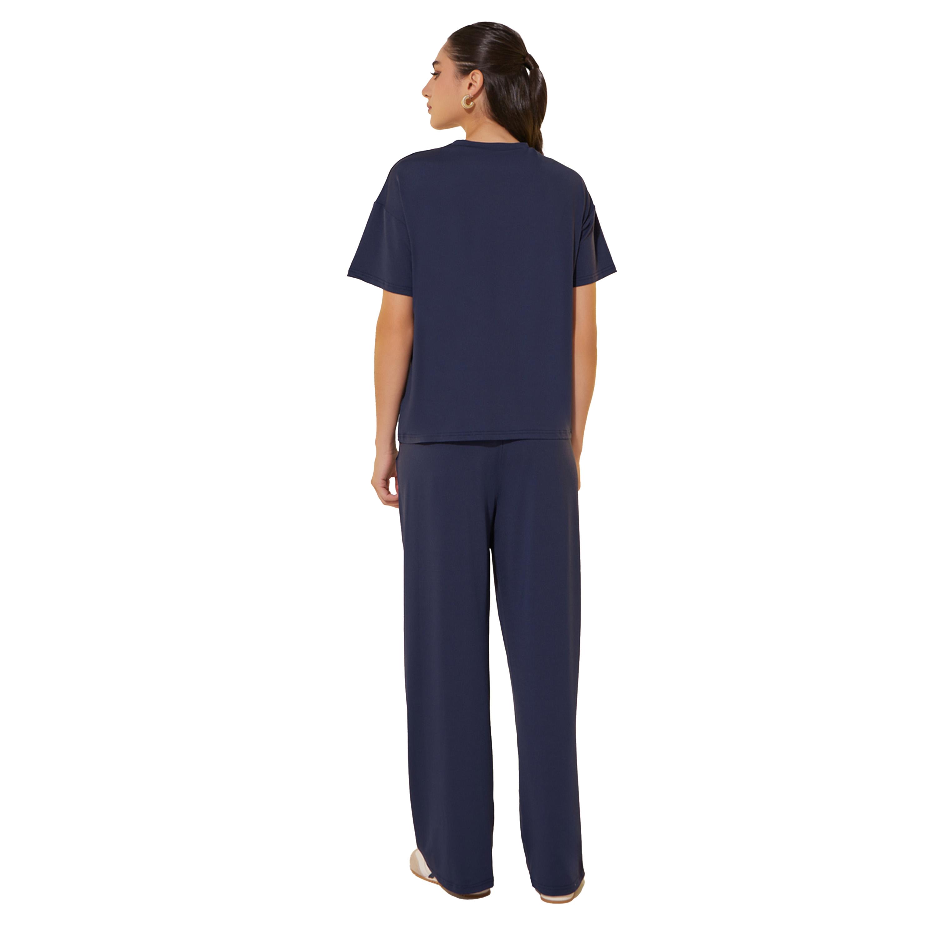Styli Graphic Print Regular Fit Tee and Pants Set-women-clothing-coordsets-image-5