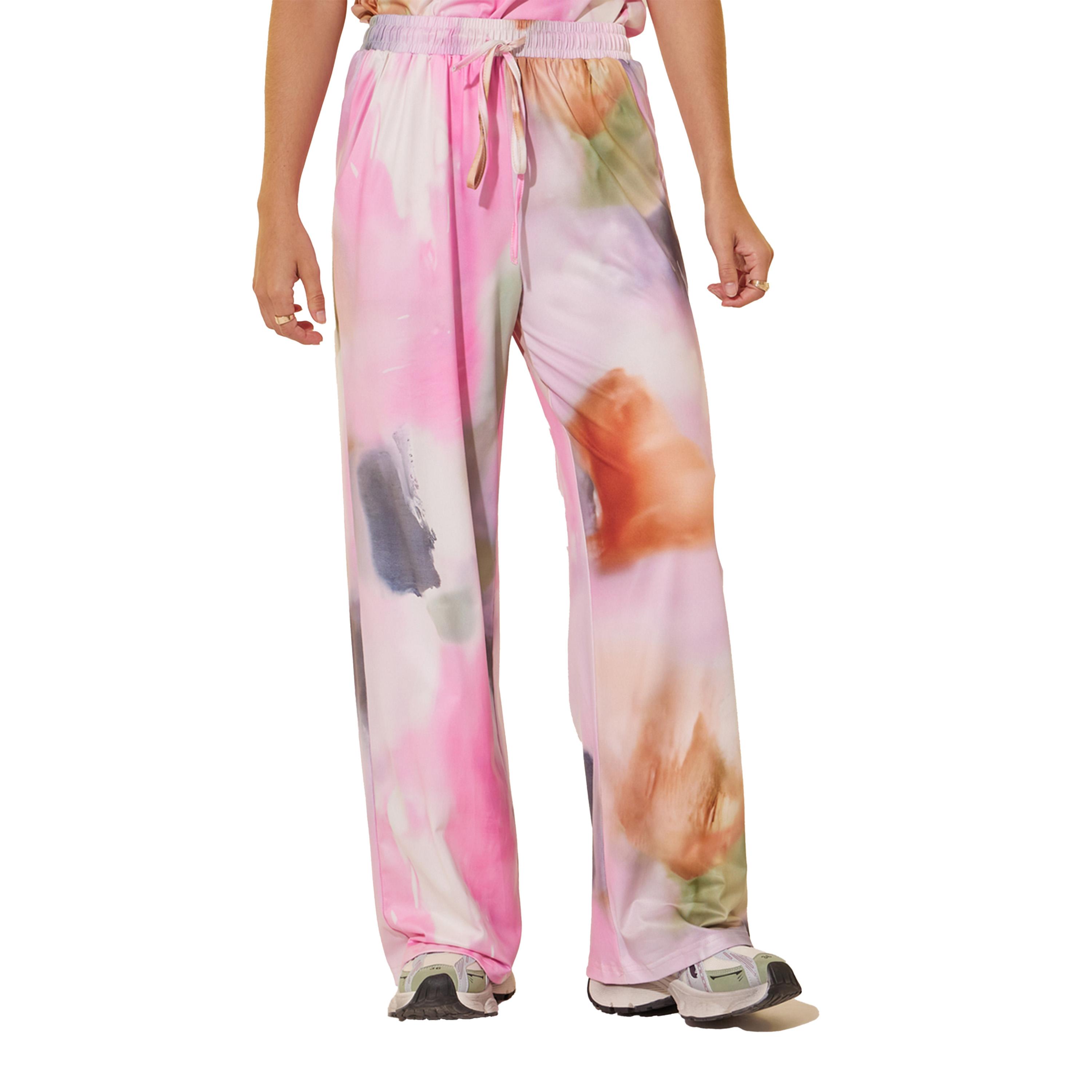 Styli Tie and Dye Print Dropped Shoulder T-Shirt and Pants Co-Ords-women-clothing-coordsets-image-5