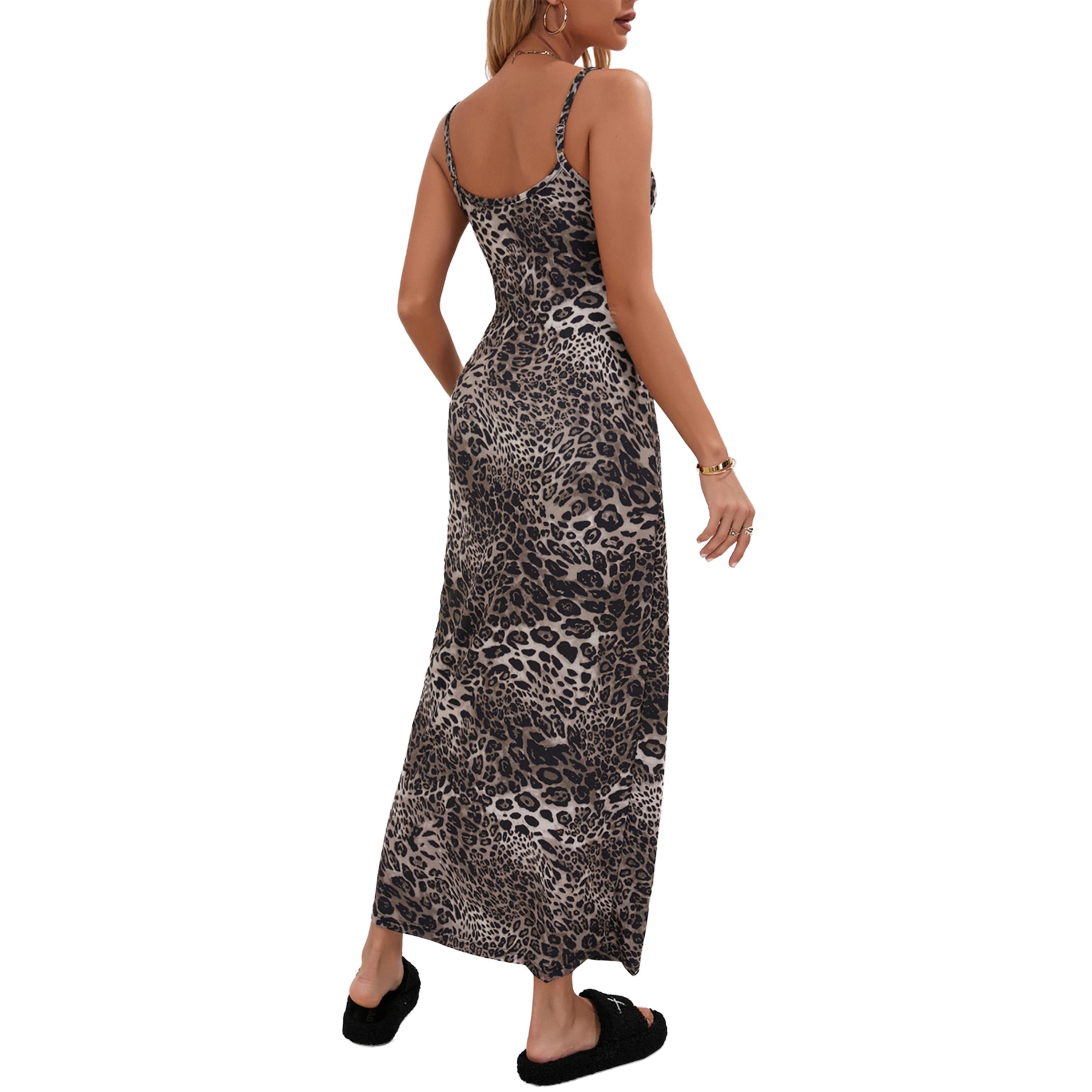 ستايلي - فستان ضيق بطبعة جلد النمر-women-clothing-dresses-image-2