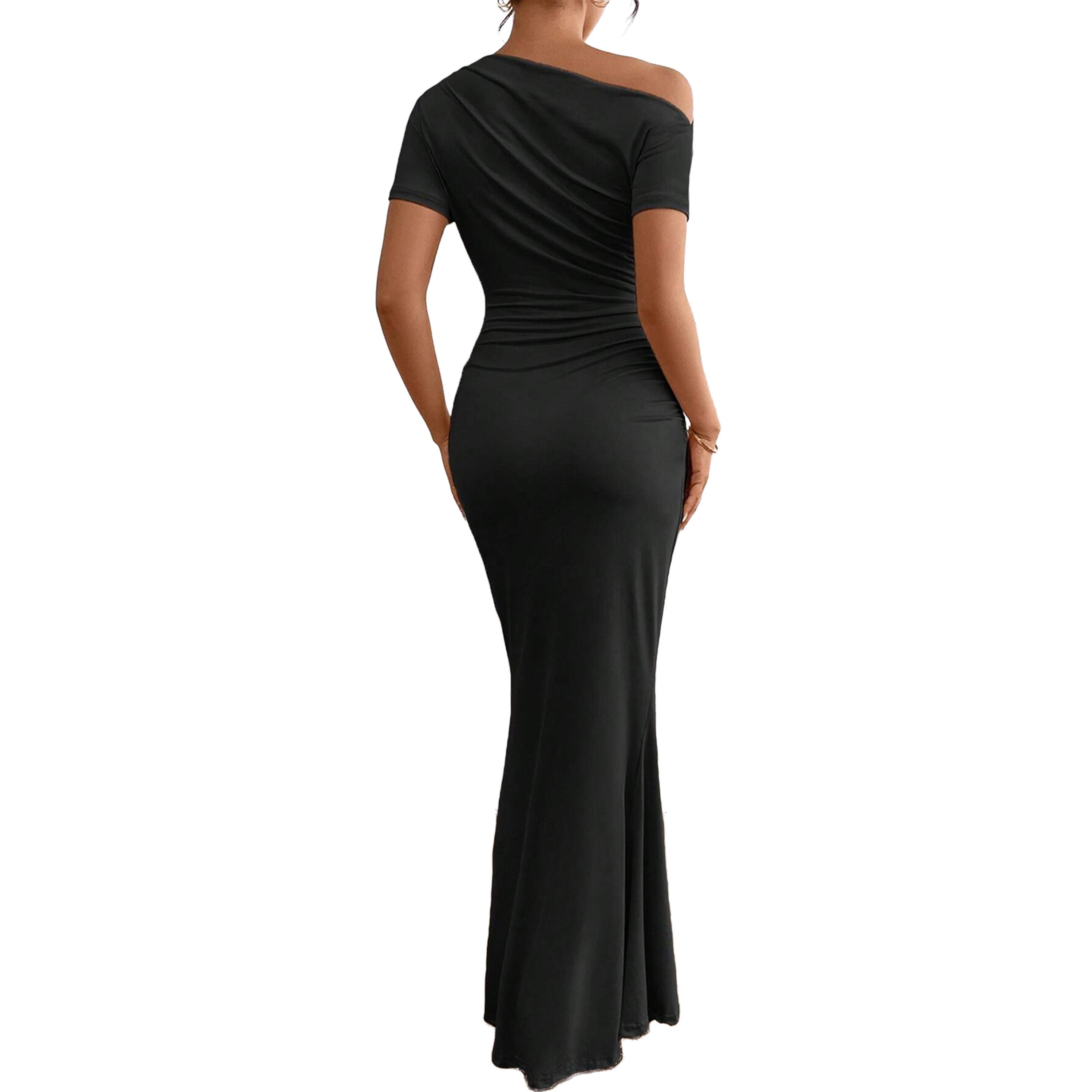 Styli Elegant Off Shoulder Slim Fit Mermaid Dress-women-clothing-dresses-image-2