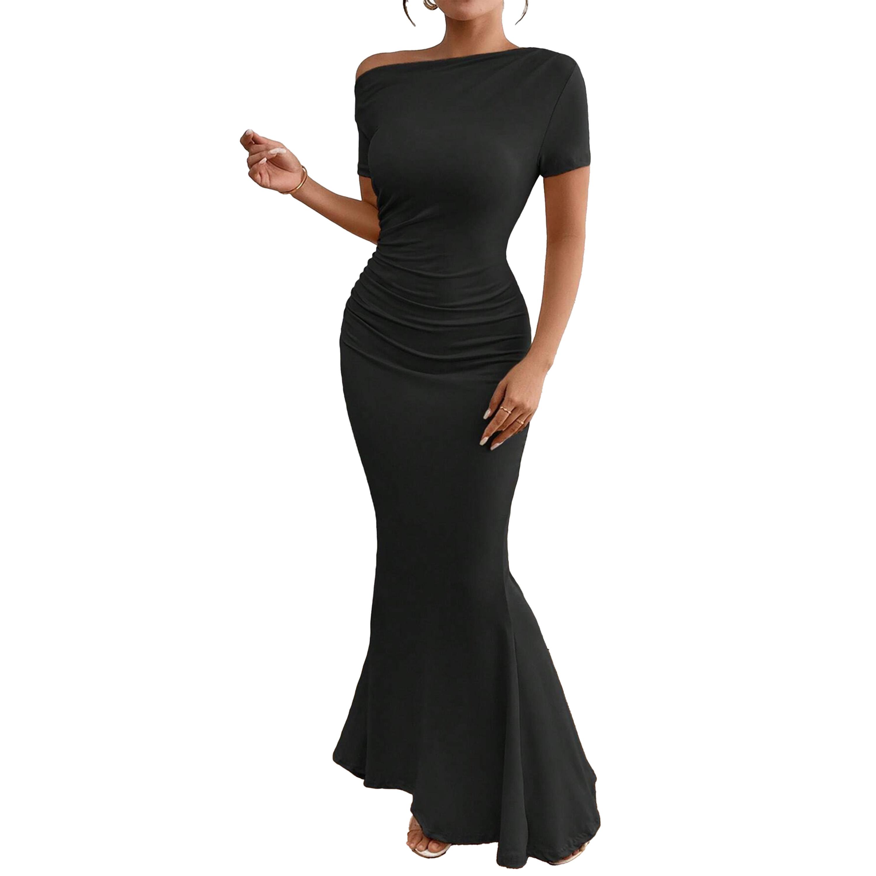 Styli Elegant Off Shoulder Slim Fit Mermaid Dress-women-clothing-dresses-image-5