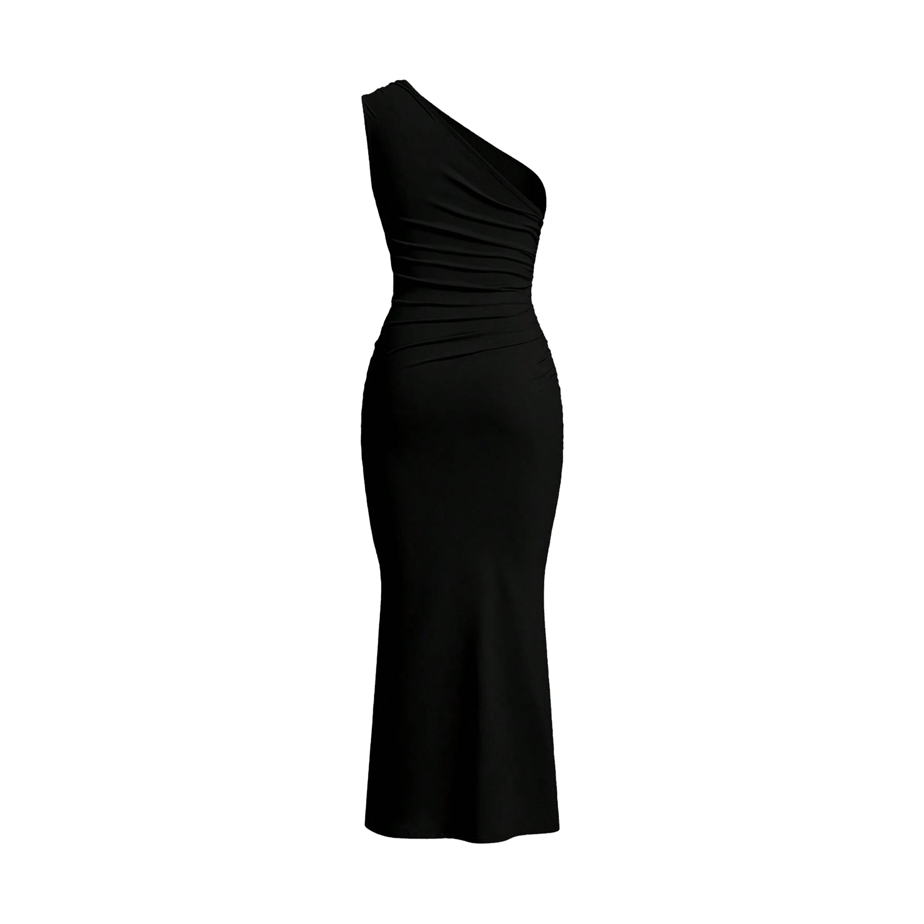 Styli Solid One Shoulder Maxi Mermaid Dress-women-clothing-dresses-image-2