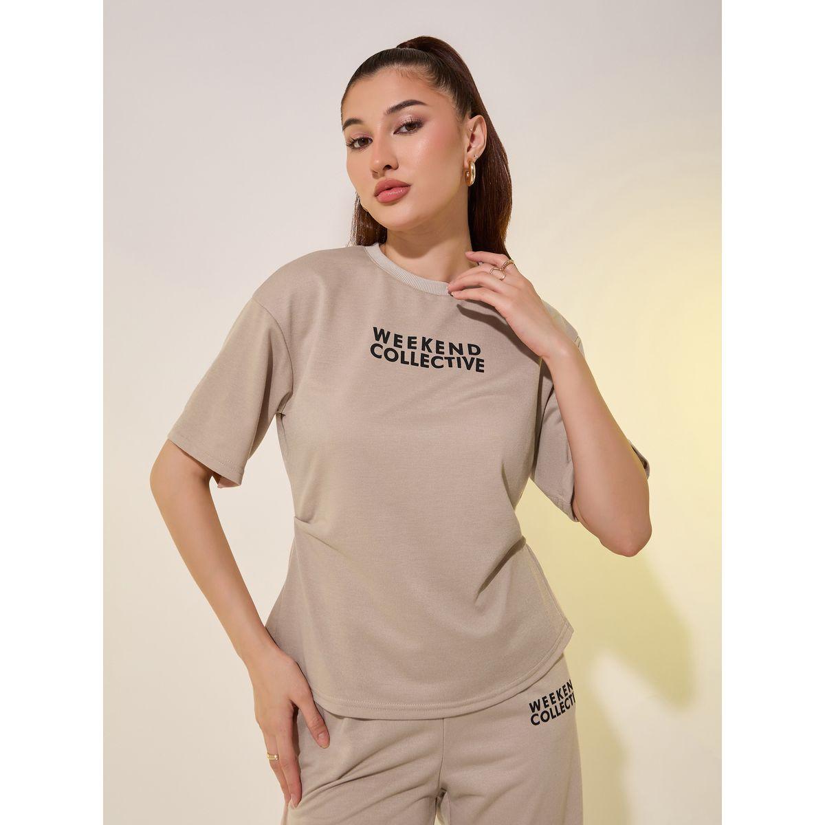 Styli Graphic Print Back Slit T-Shirt and Pants Co-Ords-women-clothing-coordsets-image-2