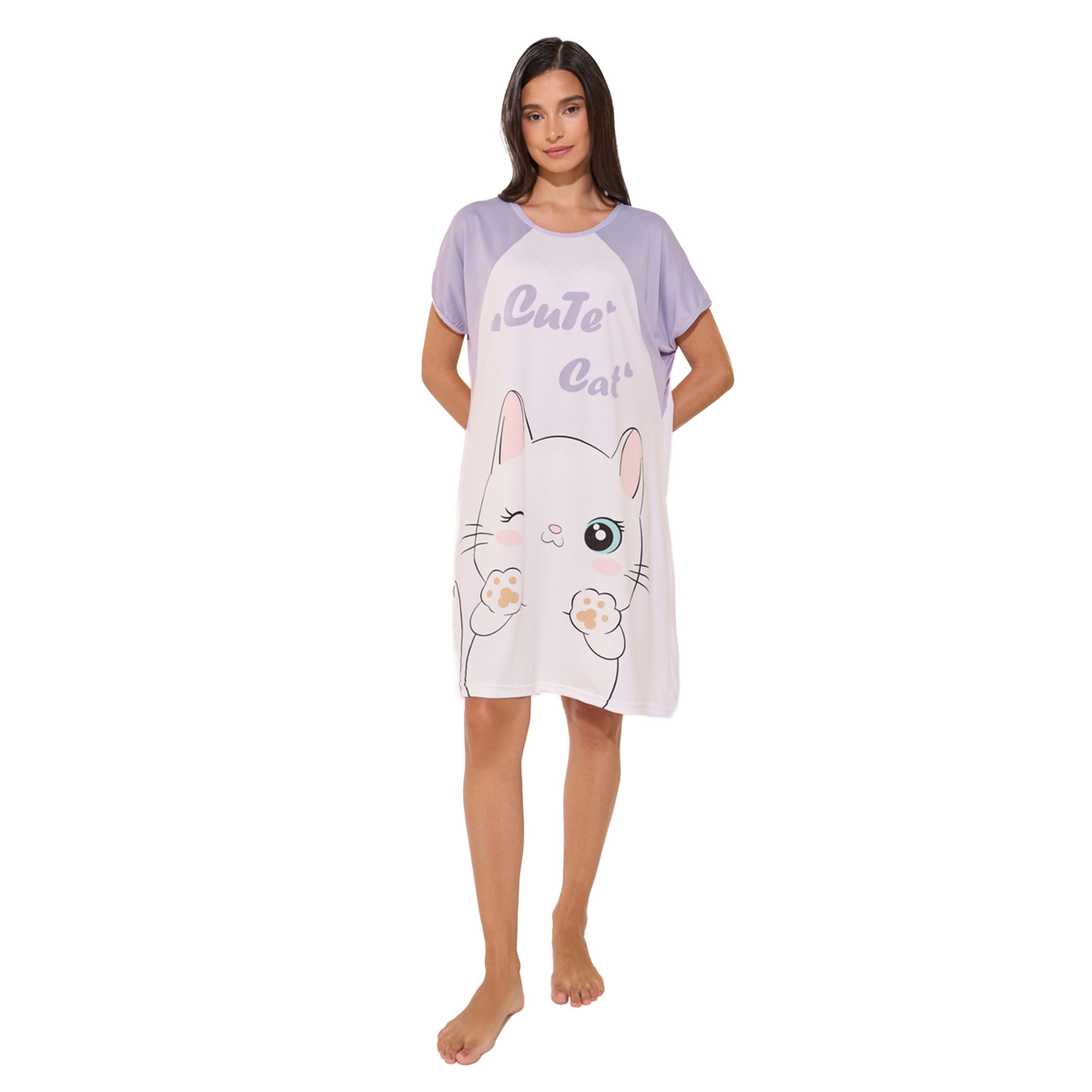 Styli Graphic Print Reglan Sleeve Sleep T-Shirt-women-clothing-nightwear-nighties-image-1