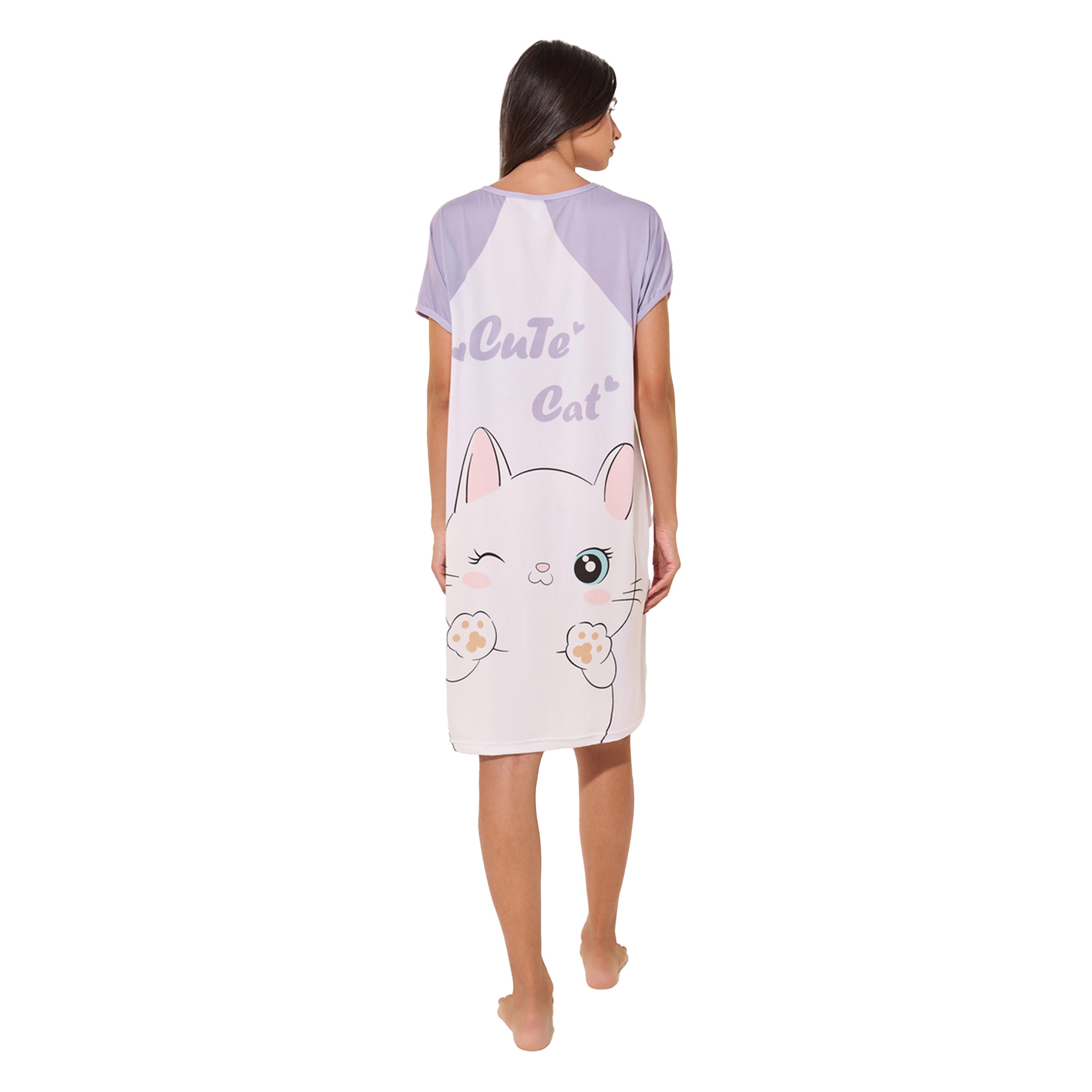 Styli Graphic Print Reglan Sleeve Sleep T-Shirt-women-clothing-nightwear-nighties-image-5