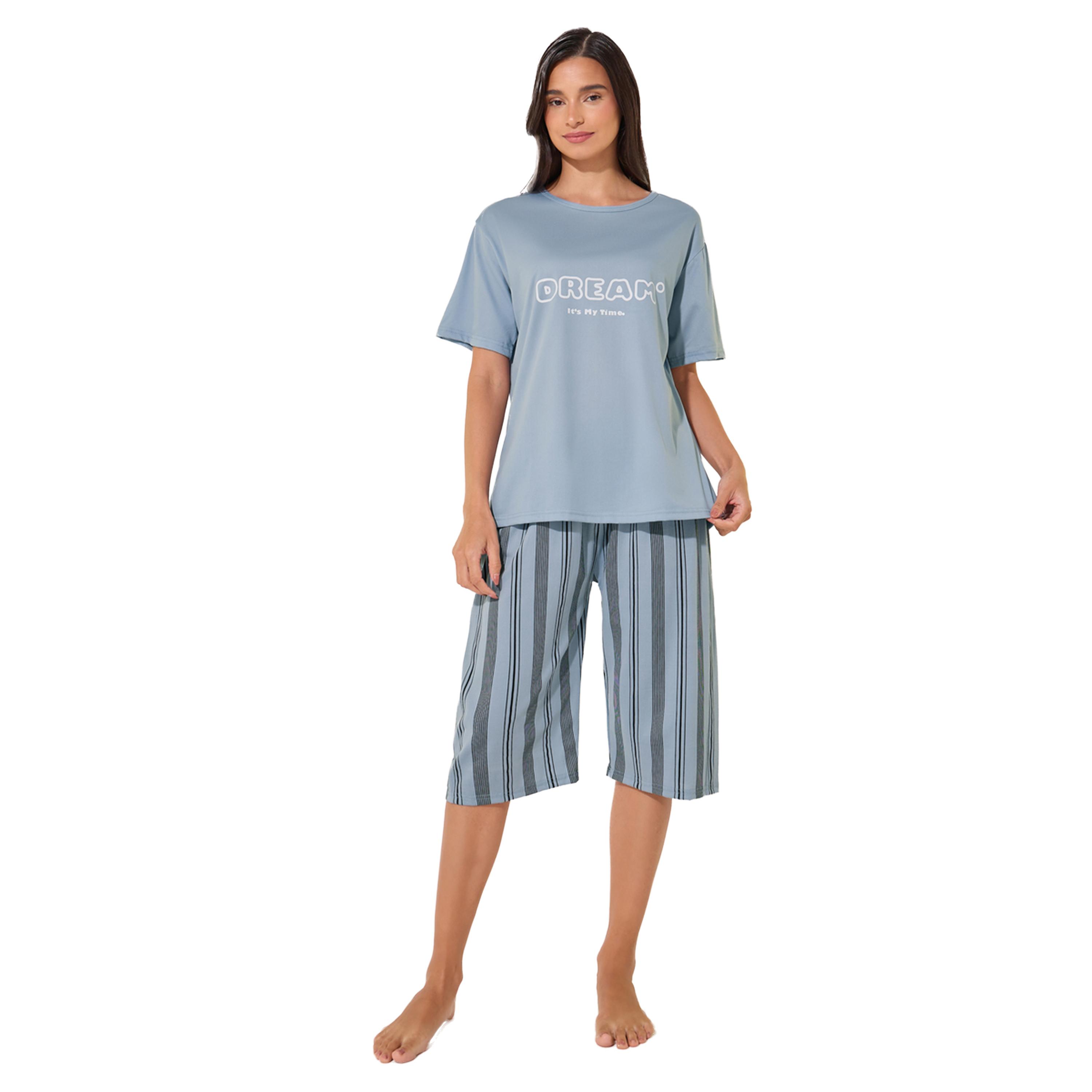 Styli Graphic Tee and Shorts Pajama Short Set-women-clothing-nightwear-pyjamas-shortsets-image-1