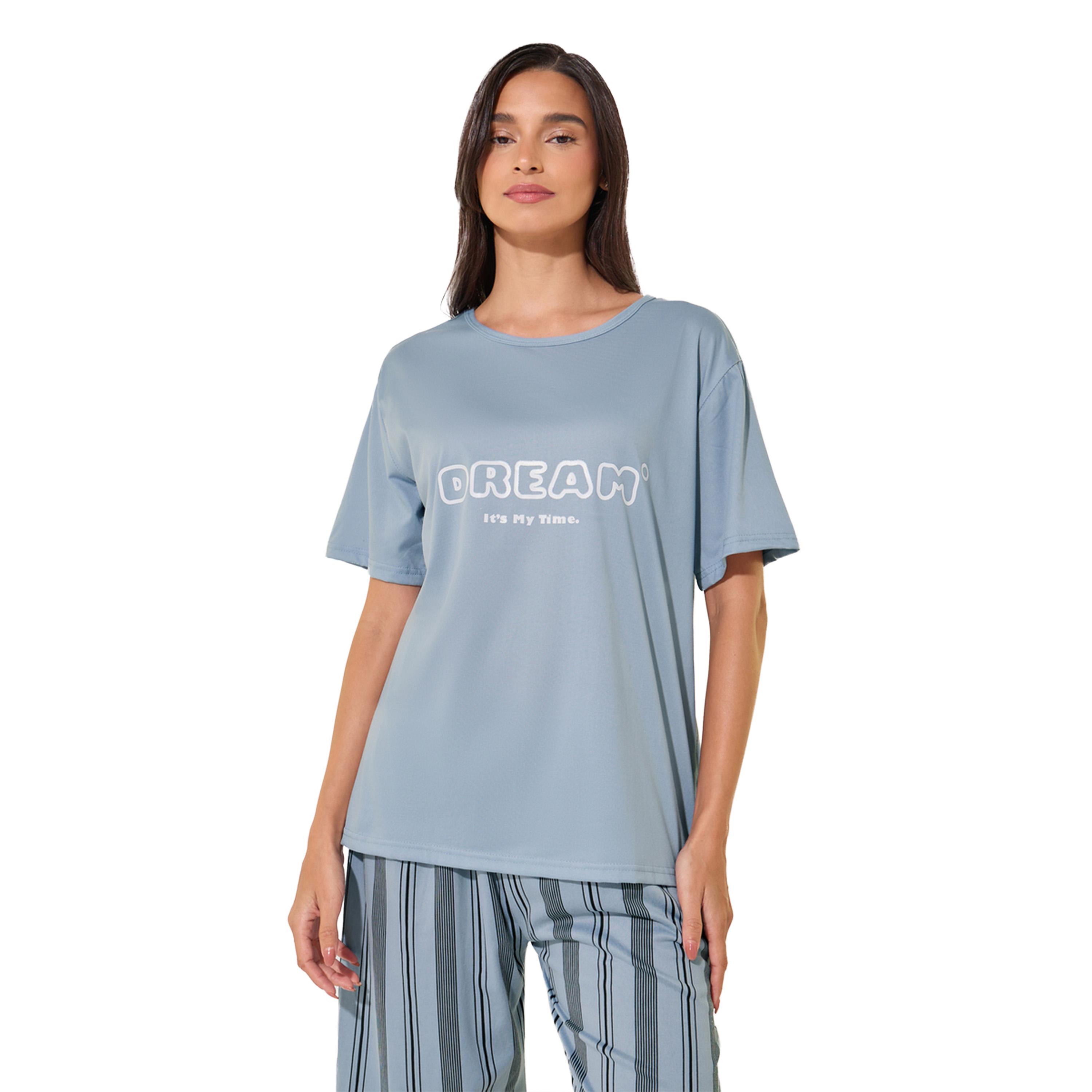 Styli Graphic Tee and Shorts Pajama Short Set-women-clothing-nightwear-pyjamas-shortsets-image-2