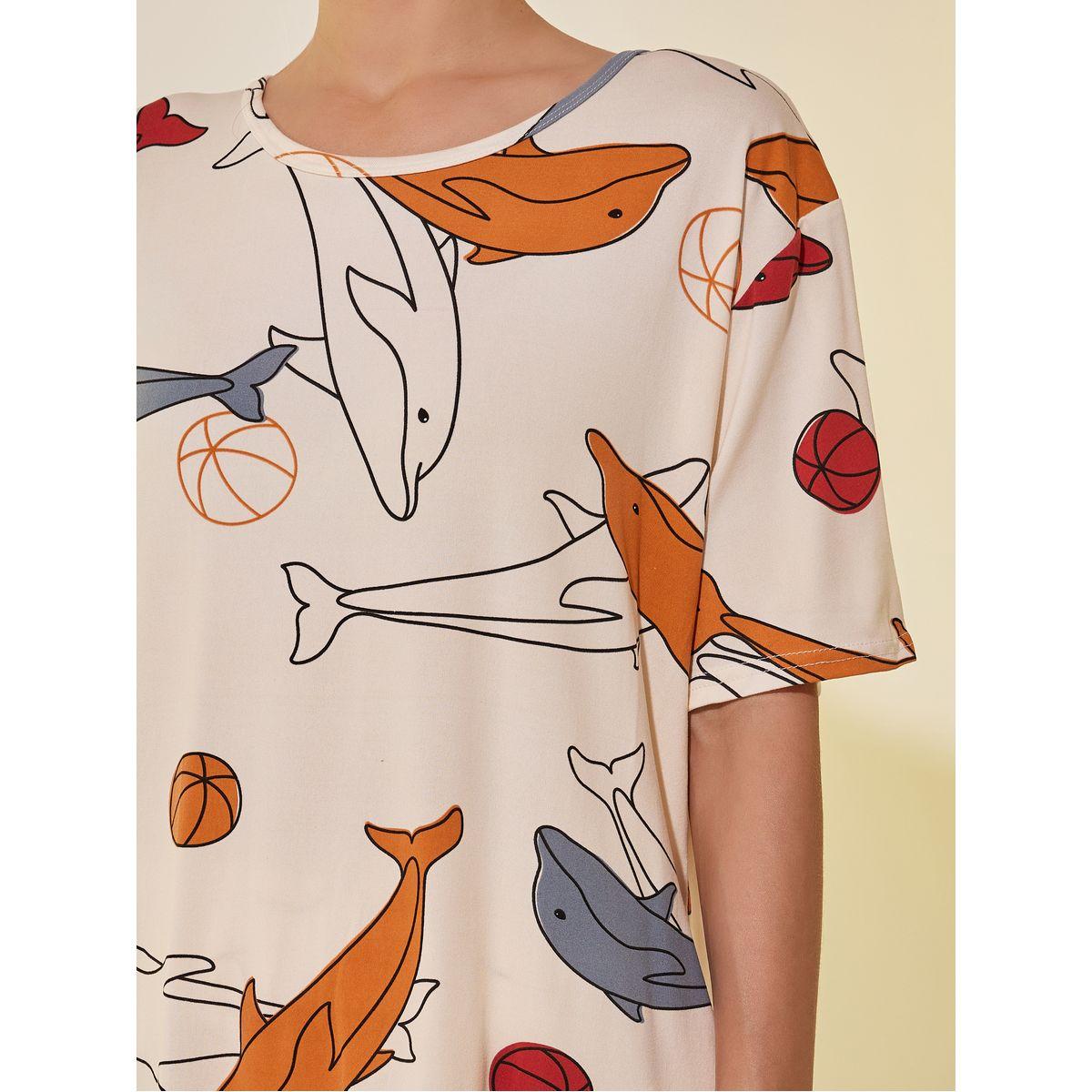Styli Dolphin Print T-Shirt and Shorts Set-women-clothing-nightwear-pyjamas-shortsets-image-3