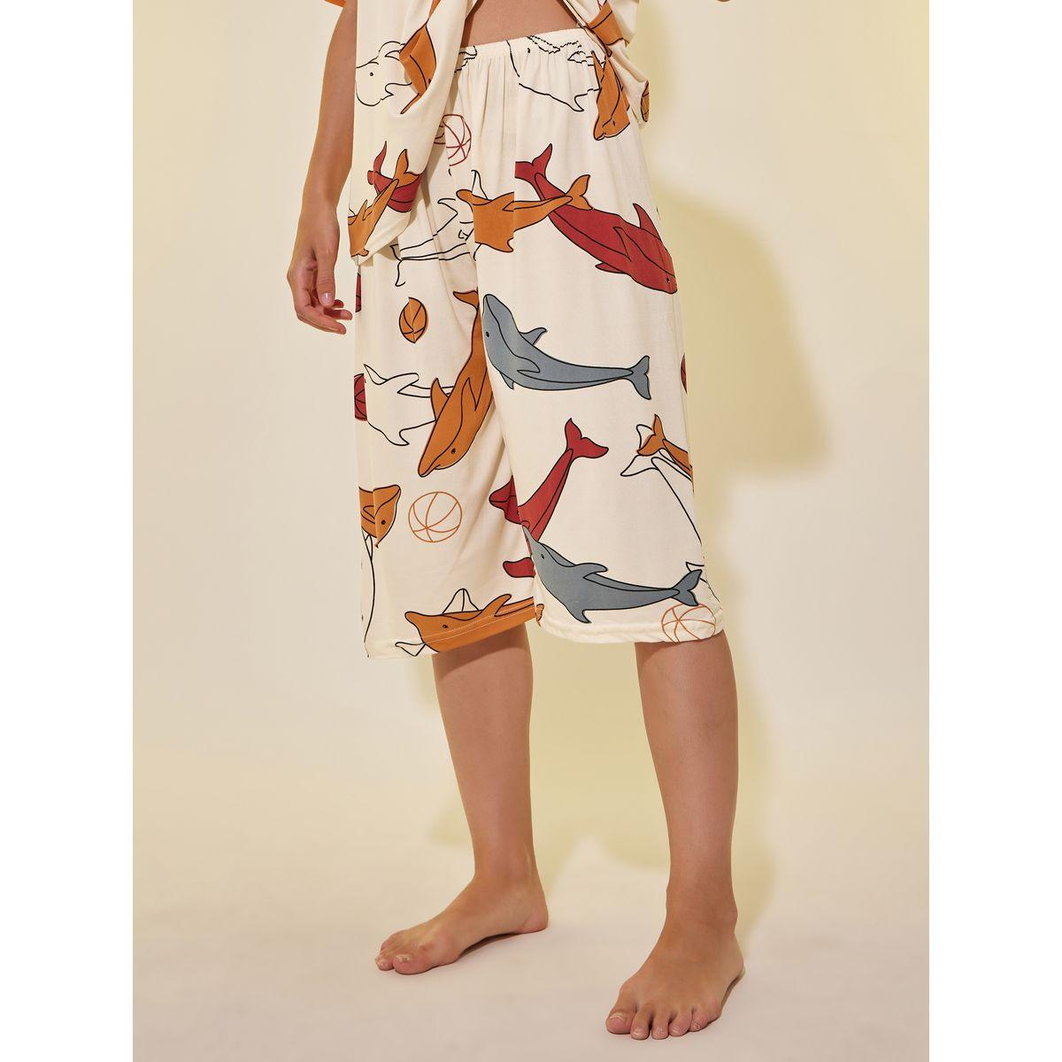 Styli Dolphin Print T-Shirt and Shorts Set-women-clothing-nightwear-pyjamas-shortsets-image-4
