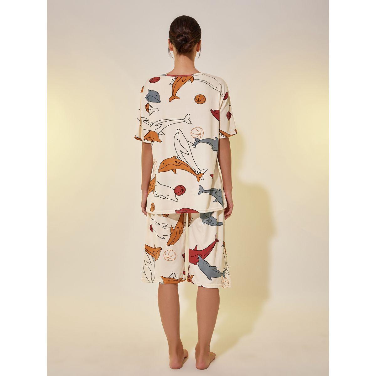 Styli Dolphin Print T-Shirt and Shorts Set-women-clothing-nightwear-pyjamas-shortsets-image-5