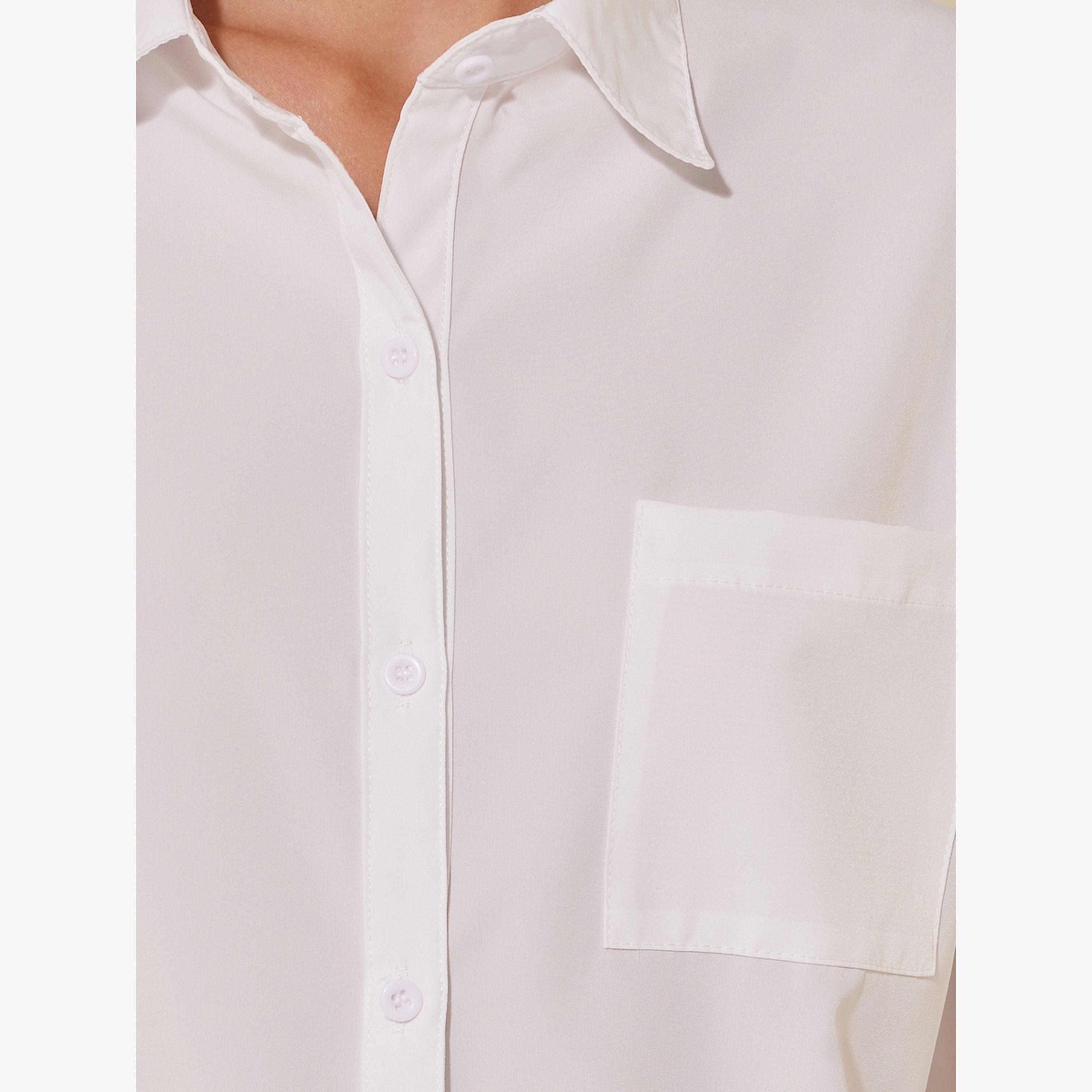 Take Two Solid Pocket Detail Oversize Shirt-women-clothing-shirtsandblouses-shirts-image-4