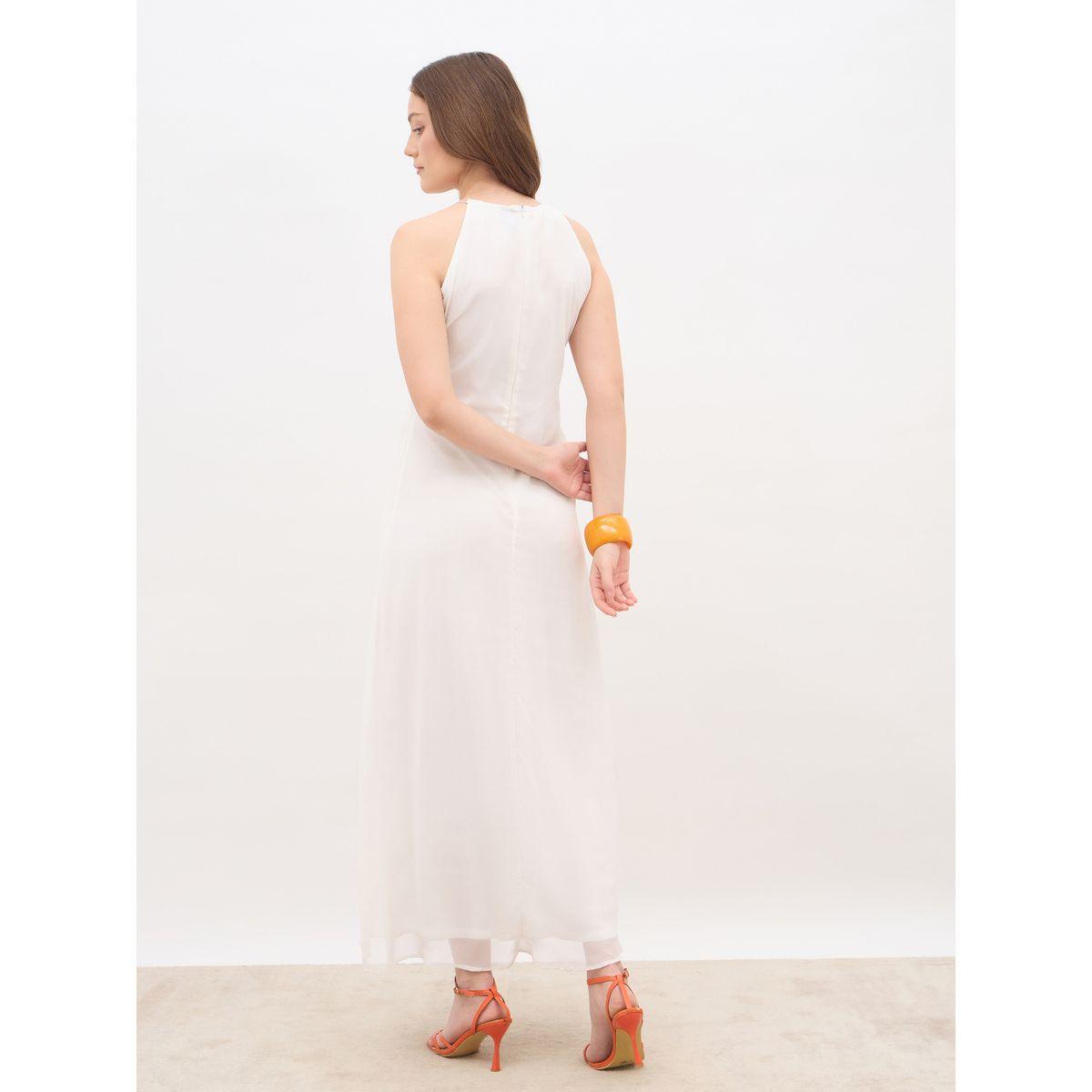 فستان طويل سادة بلا أكمام مع كشكش-women-clothing-dresses-image-5