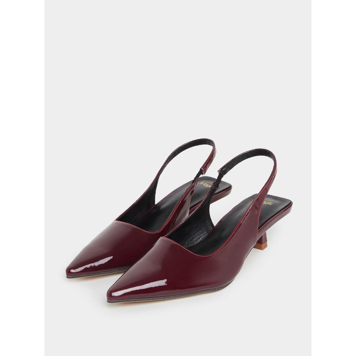 حذاء بكعب قطة ومقدمة مدببة مع سير خلفي-women-shoes-heels-image-2