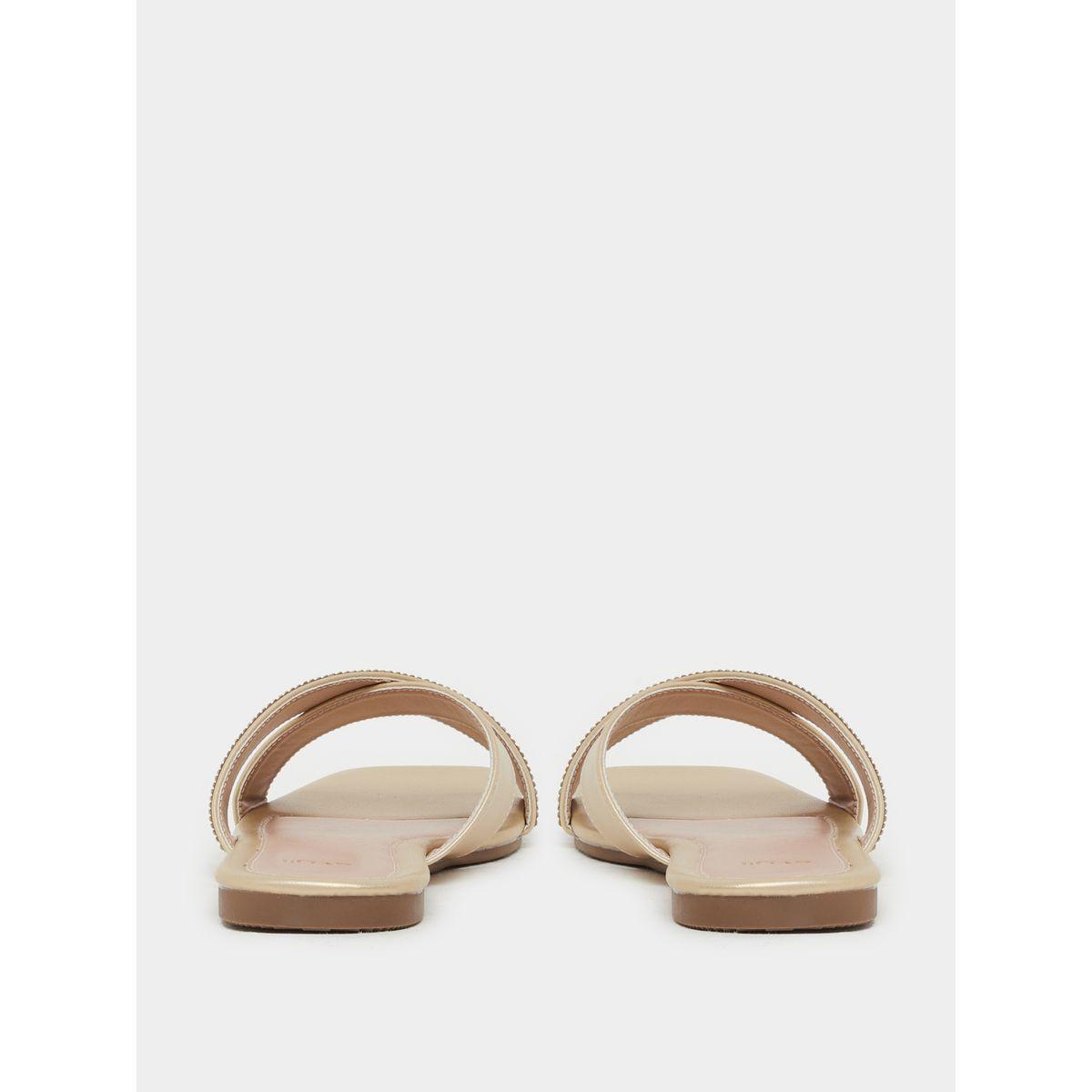 Styli Embellished Criss Cross Strap Flat Sandals-women-shoes-sandals-flats-image-5