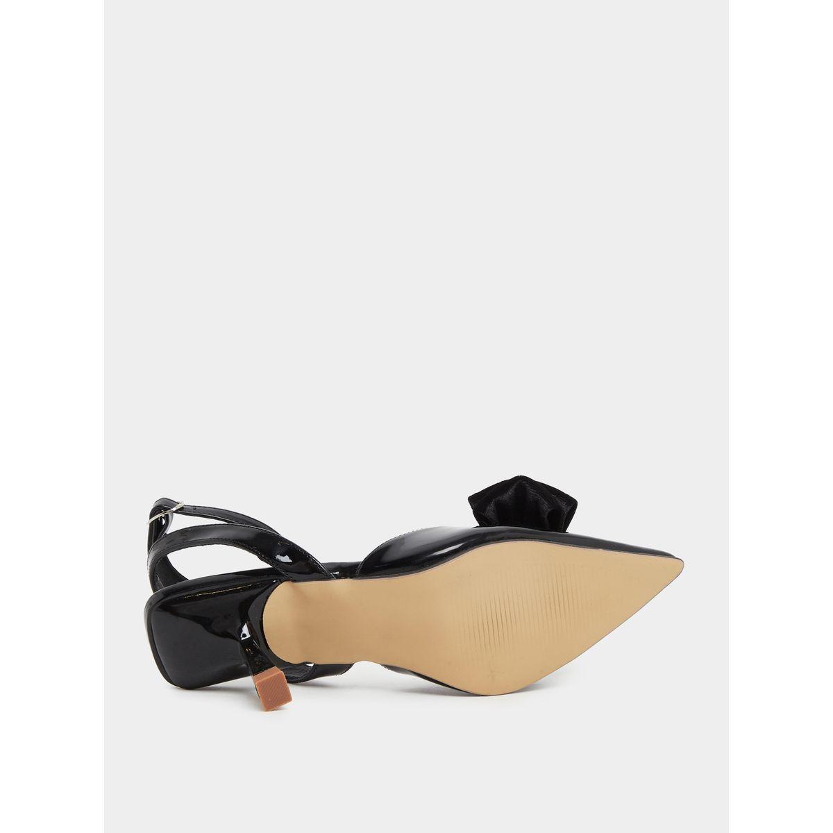 Styli Patent Bow Accent Pointed Toe Sandals-women-shoes-heels-image-6