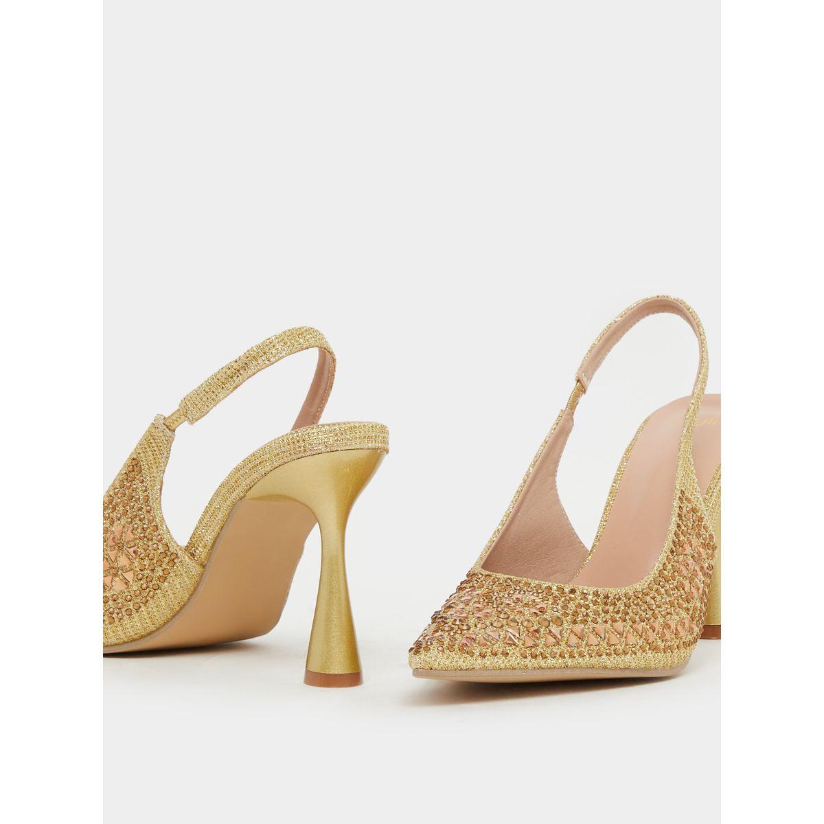 Styli Embellished Pointed Toe Stiletto Heel Slingback Shoes-women-shoes-heels-image-4