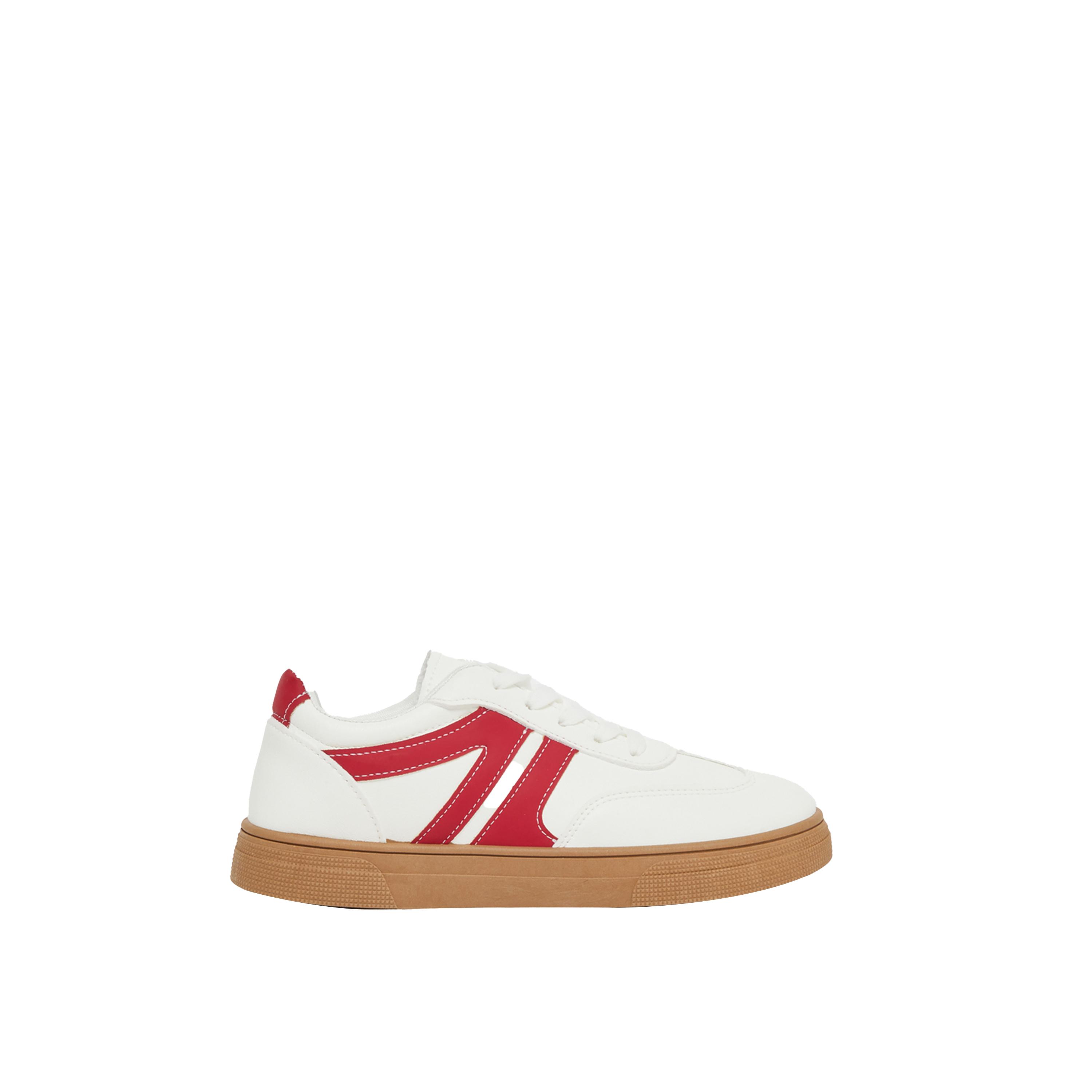 Styli Contrast Trim Round Toe Lace-Up Sneakers-women-shoes-sneakers-image-1