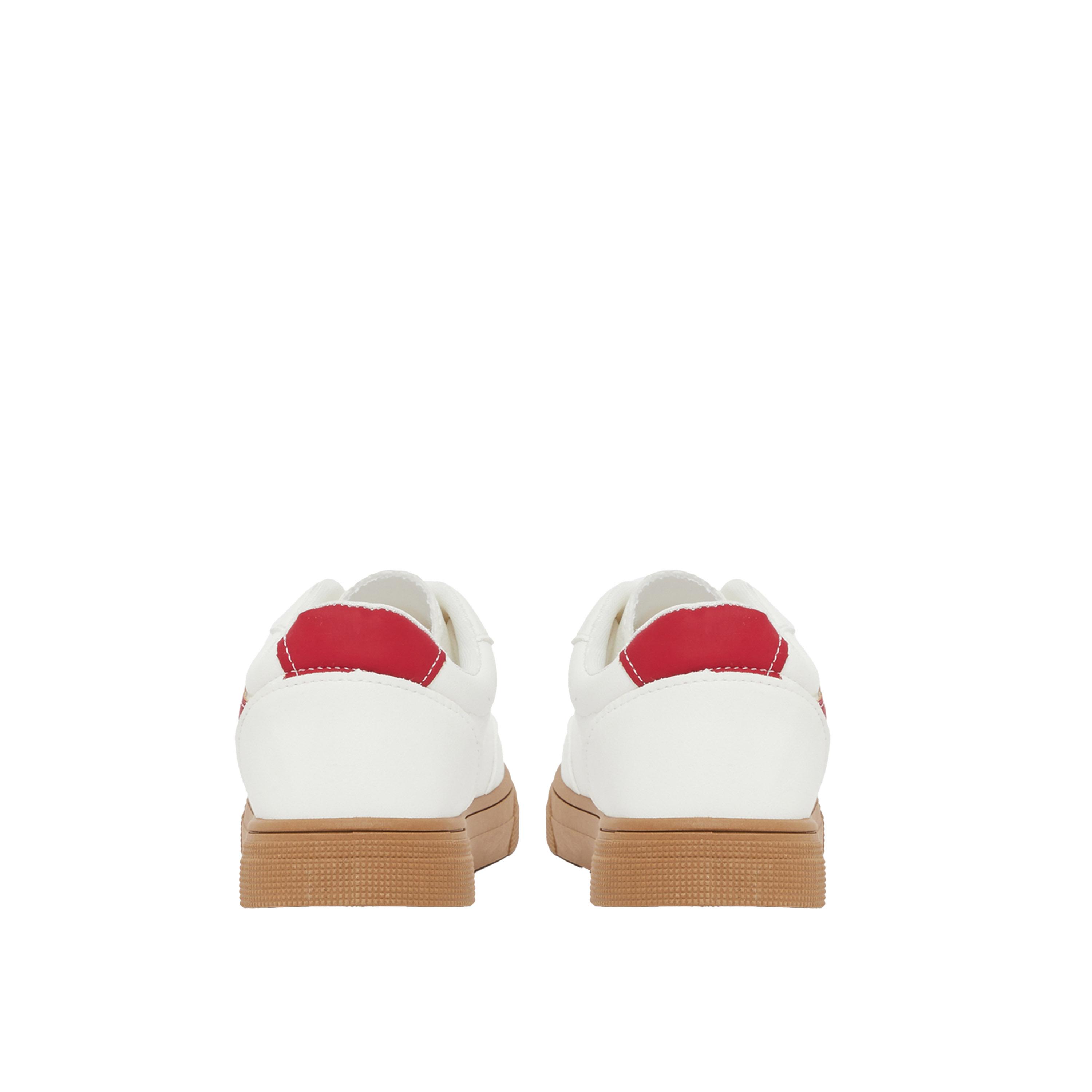 Styli Contrast Trim Round Toe Lace-Up Sneakers-women-shoes-sneakers-image-4