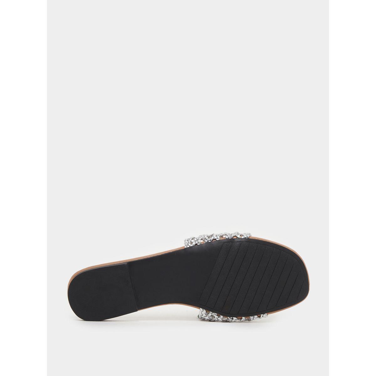 Styli Woven Design Open Toe Flat Sandals-women-shoes-sandals-flats-image-6