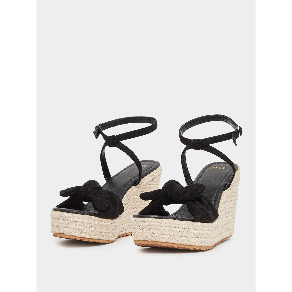 Styli Bow Detail Espadrille Wedge Sandals-women-shoes-sandals-heeled-image-2