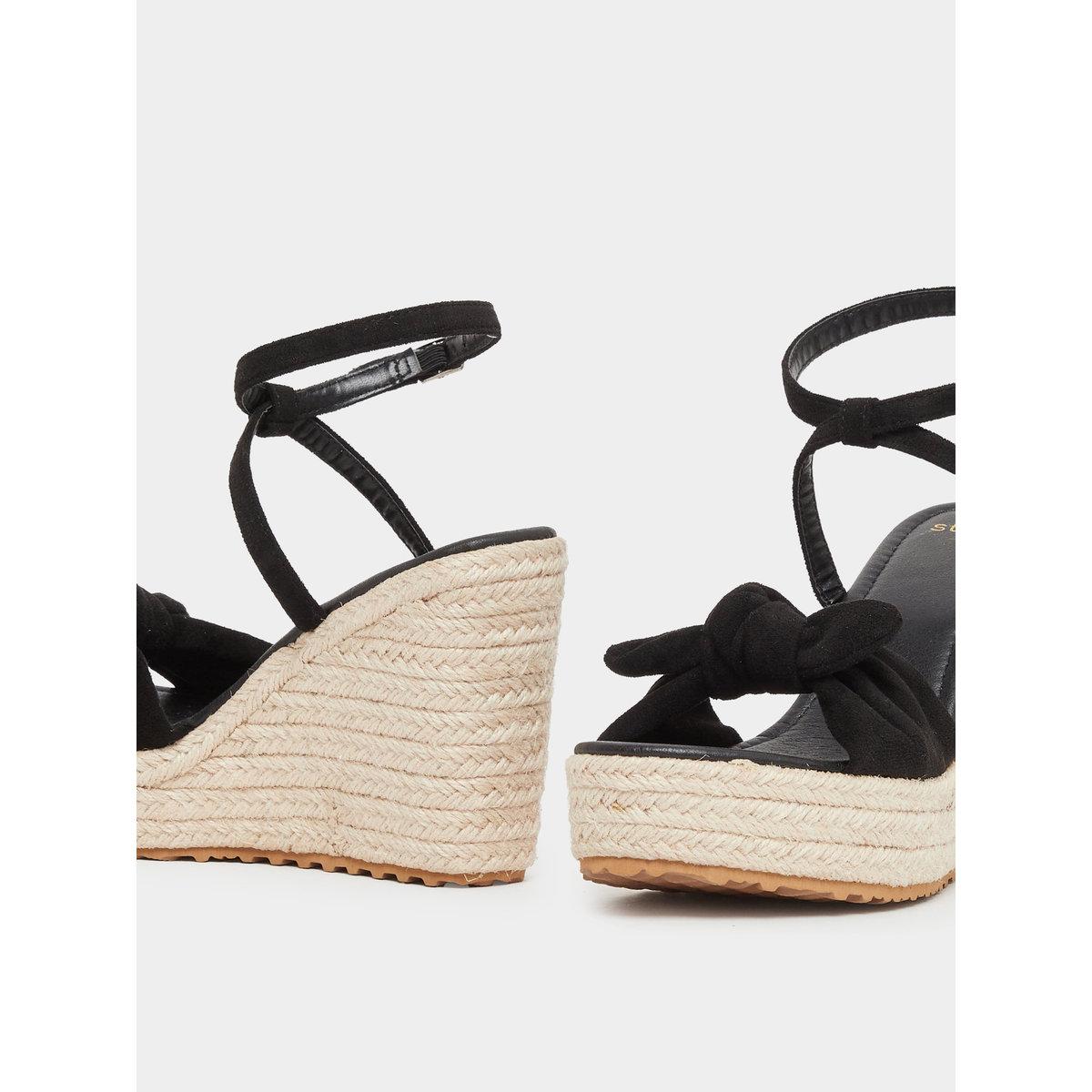 Styli Bow Detail Espadrille Wedge Sandals-women-shoes-sandals-heeled-image-3