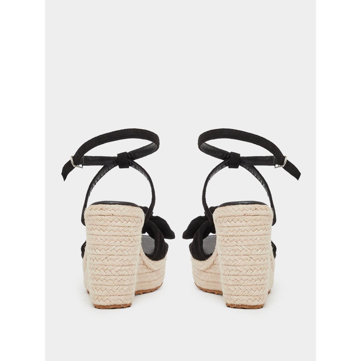 Styli Bow Detail Espadrille Wedge Sandals-women-shoes-sandals-heeled-image-4