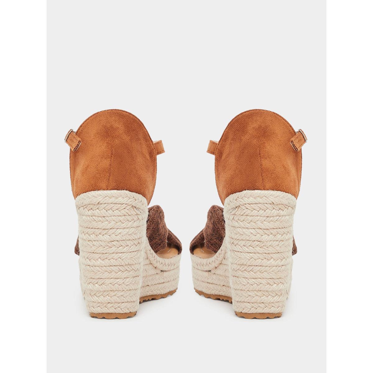 Styli Textured Espadrille Wedge Sandals-women-shoes-sandals-heeled-image-4