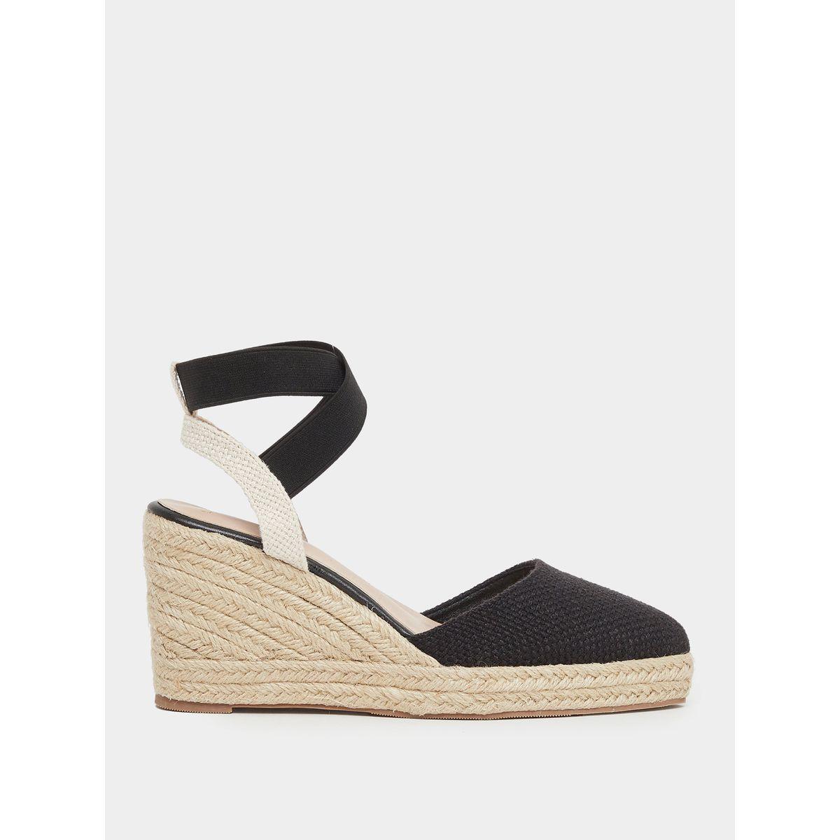 Styli Elasticated Strap Espadrille Wedge Sandals-women-shoes-sandals-heeled-image-1