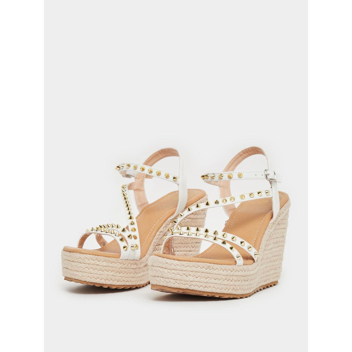 Styli Studded Strappy Espadrille Wedge Heel Sandals-women-shoes-sandals-heeled-image-2