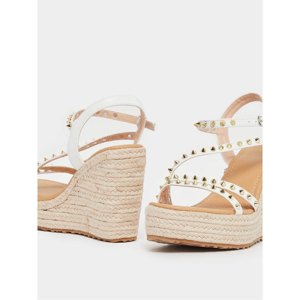 Styli Studded Strappy Espadrille Wedge Heel Sandals-women-shoes-sandals-heeled-image-3