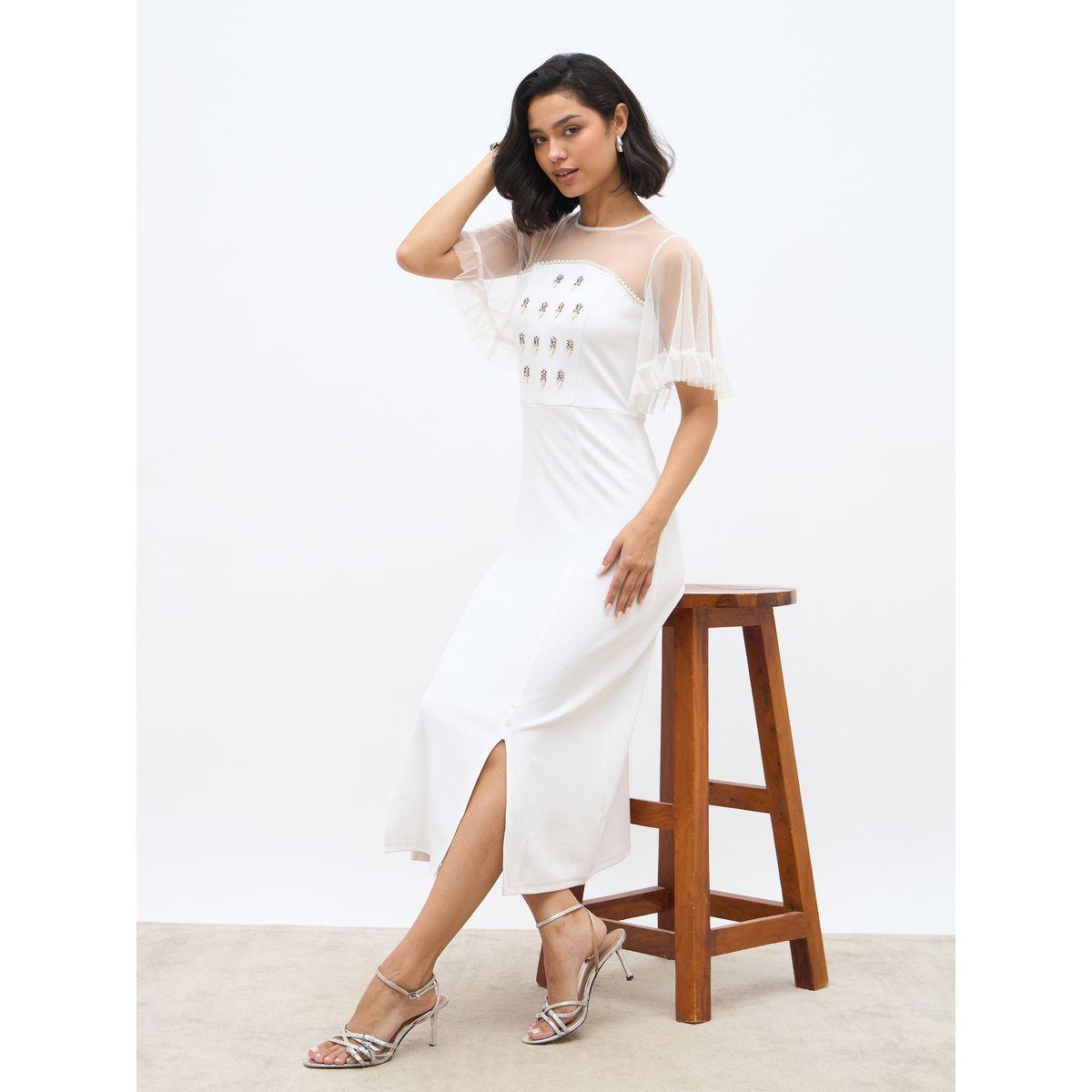 Styli Embellished Mesh Insert A-Line Midi Dress-women-clothing-dresses-image-6