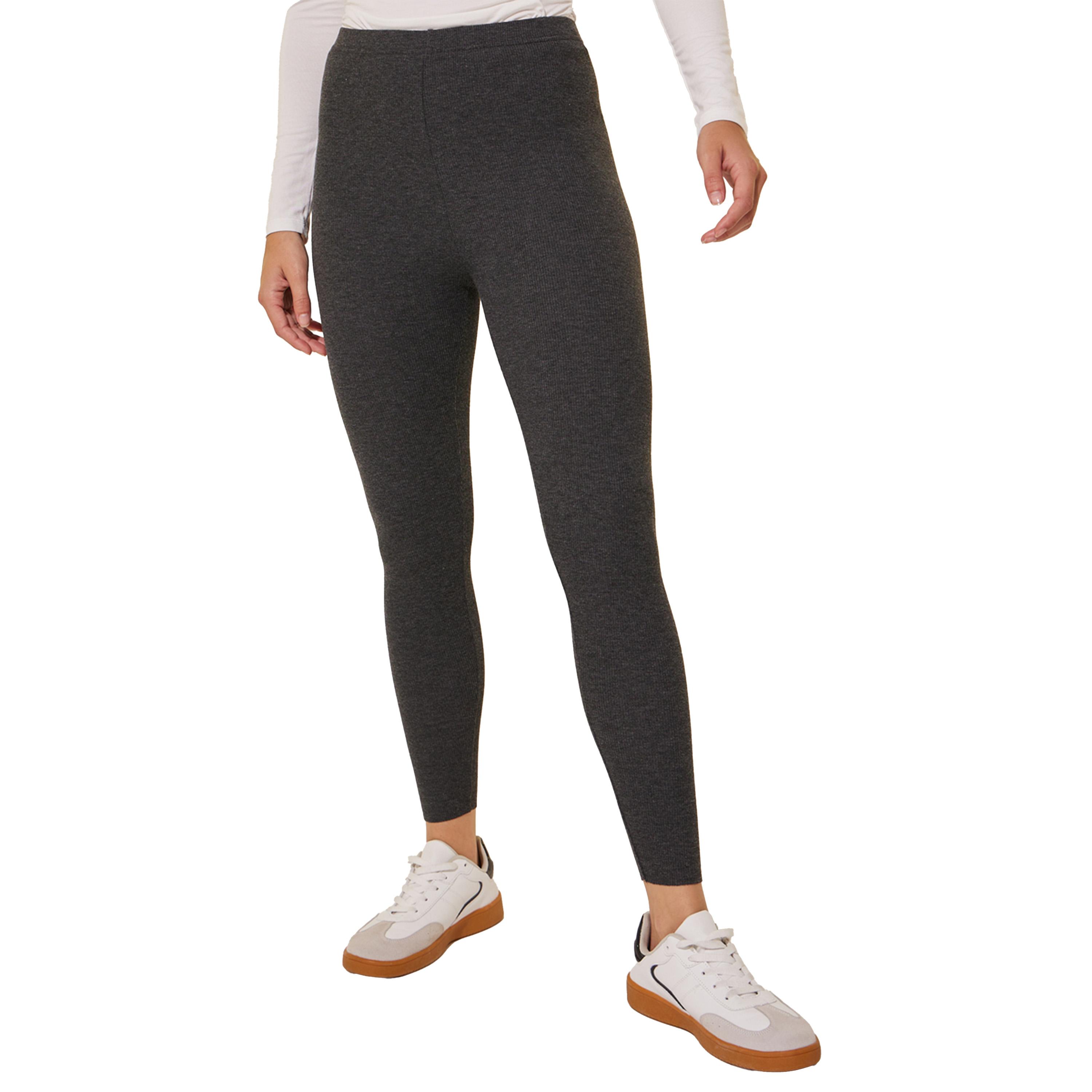 Styli Solid Elasticated Waistband Basic Leggings-women-clothing-bottoms-leggings-image-2