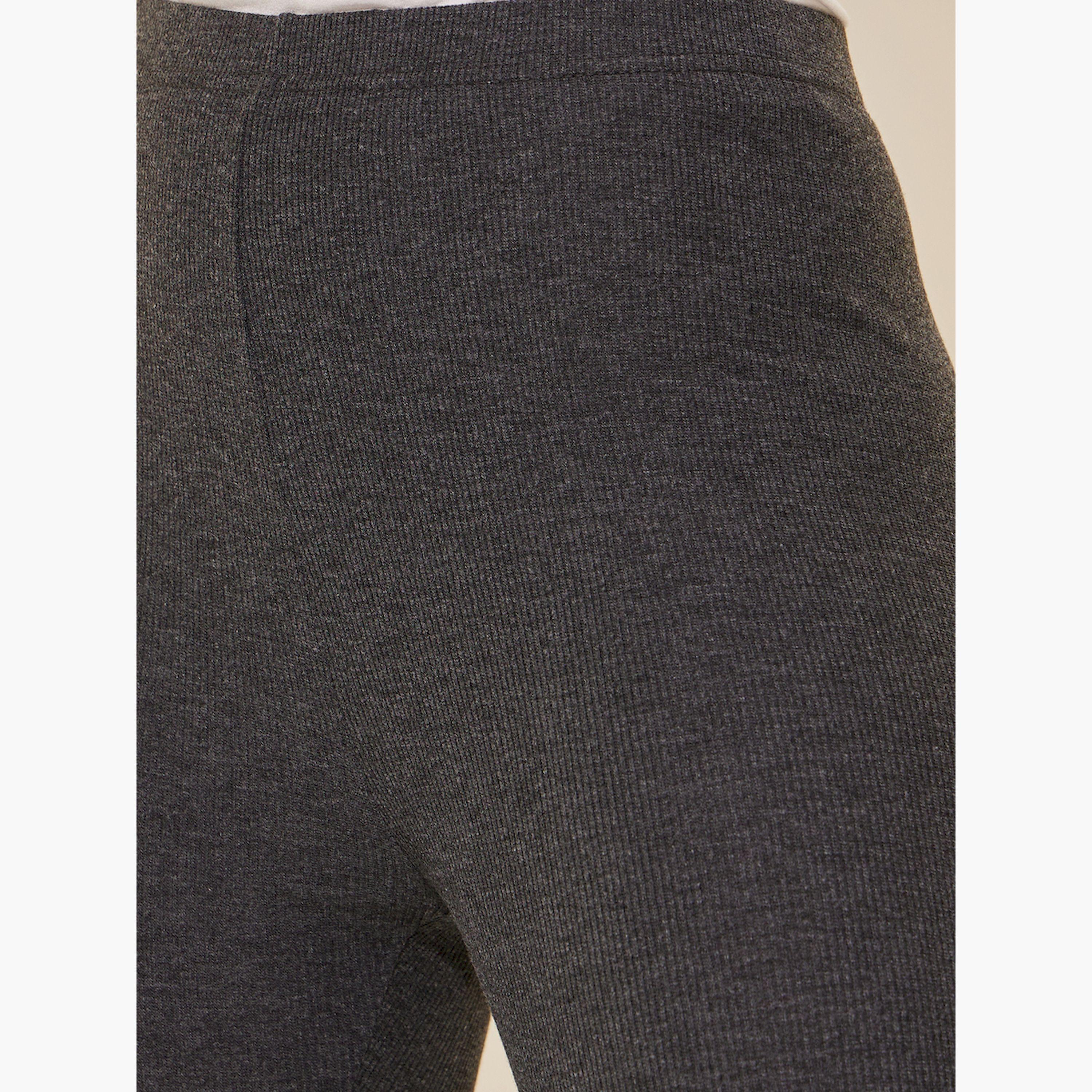 Styli Solid Elasticated Waistband Basic Leggings-women-clothing-bottoms-leggings-image-3