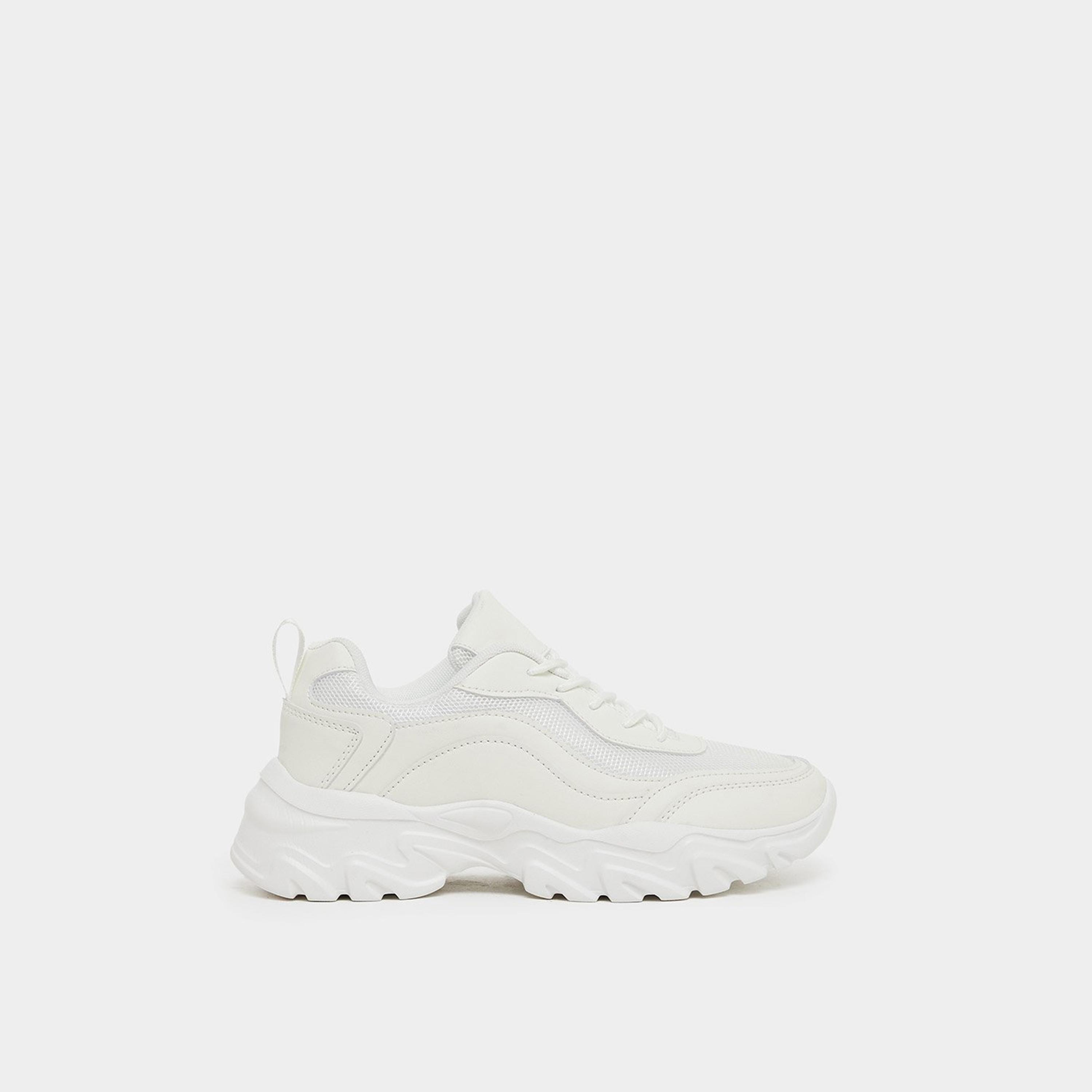 ستايلي - حذاء رياضي سادة سميك برباط مع لسان سحب خلفي-women-shoes-sneakers-image-3