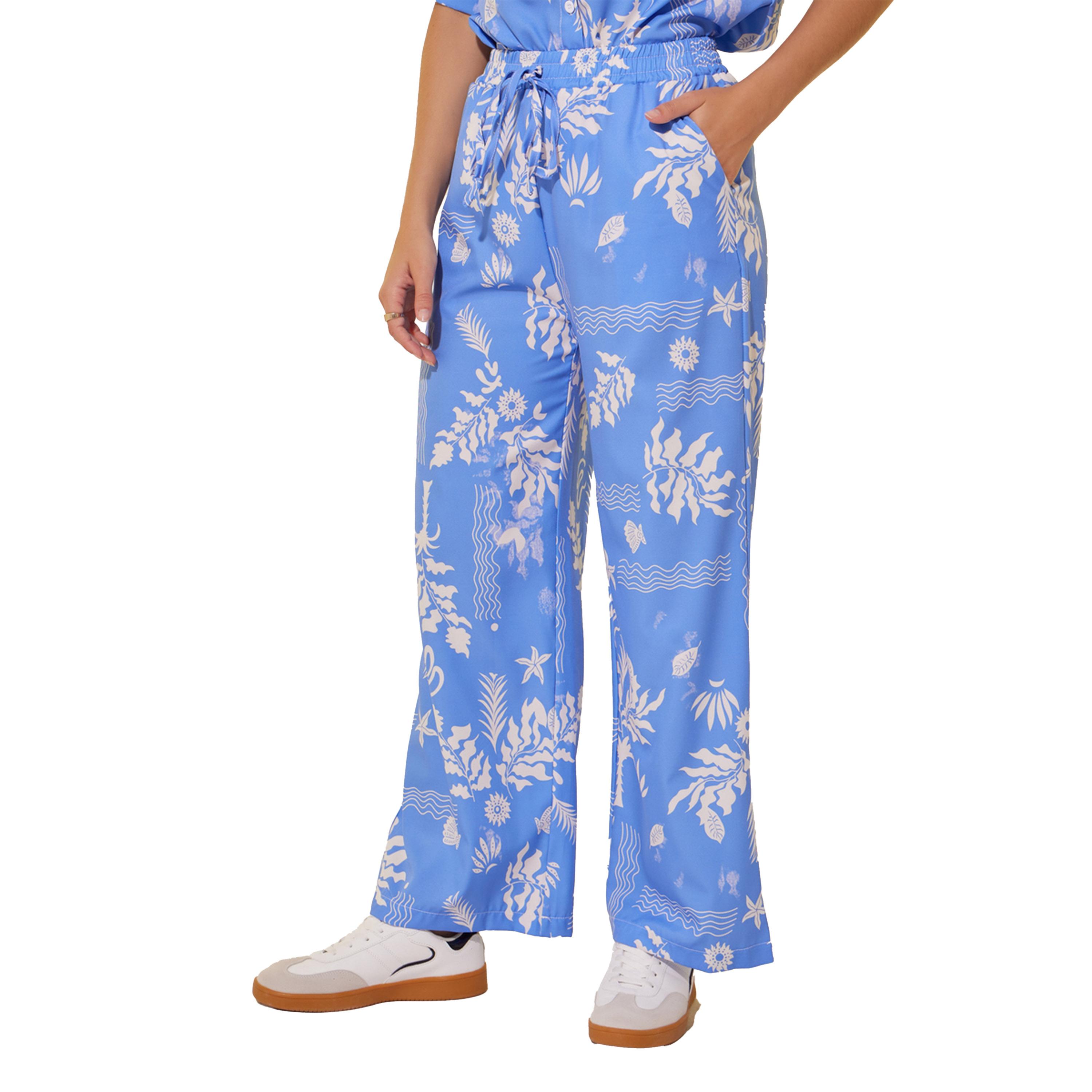 Styli Printed Collared Short Sleeve Shirt and Pants Set-women-clothing-coordsets-image-4