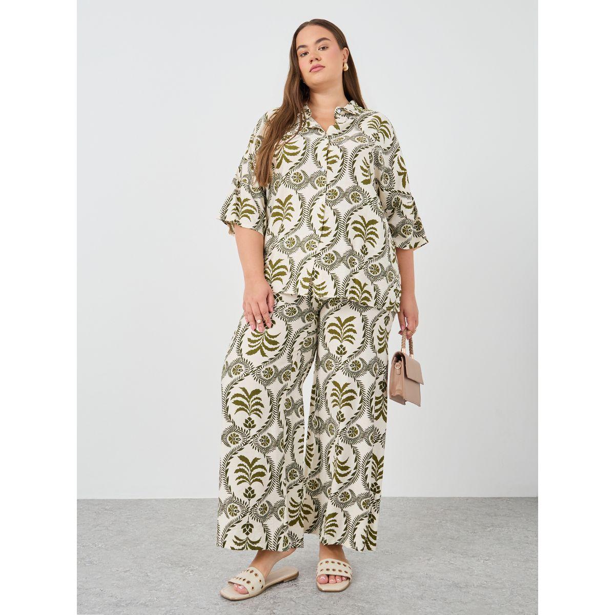 Styli Plus Size Oversized Shirt and Pants Co-Ords-women-clothing-dresses-image-1