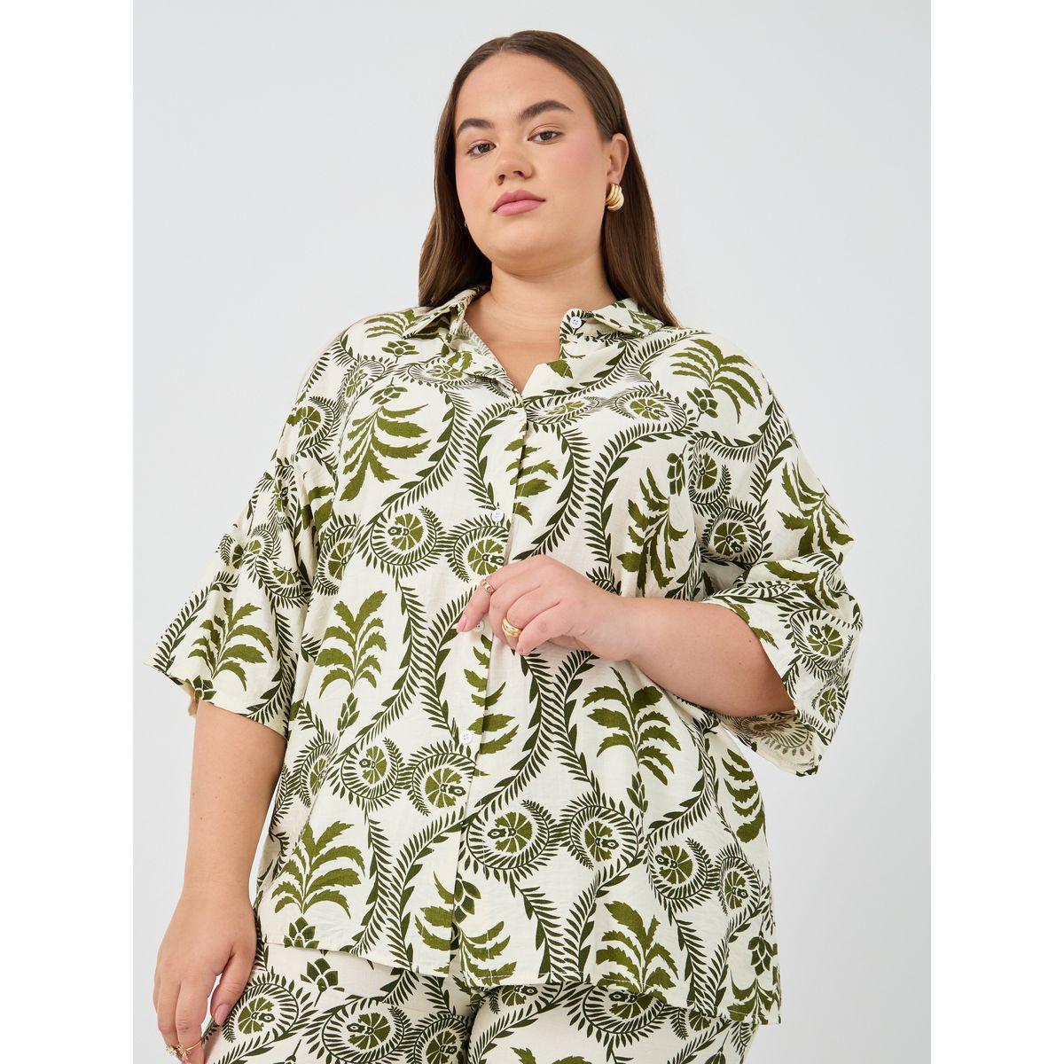 Styli Plus Size Oversized Shirt and Pants Co-Ords-women-clothing-dresses-image-2