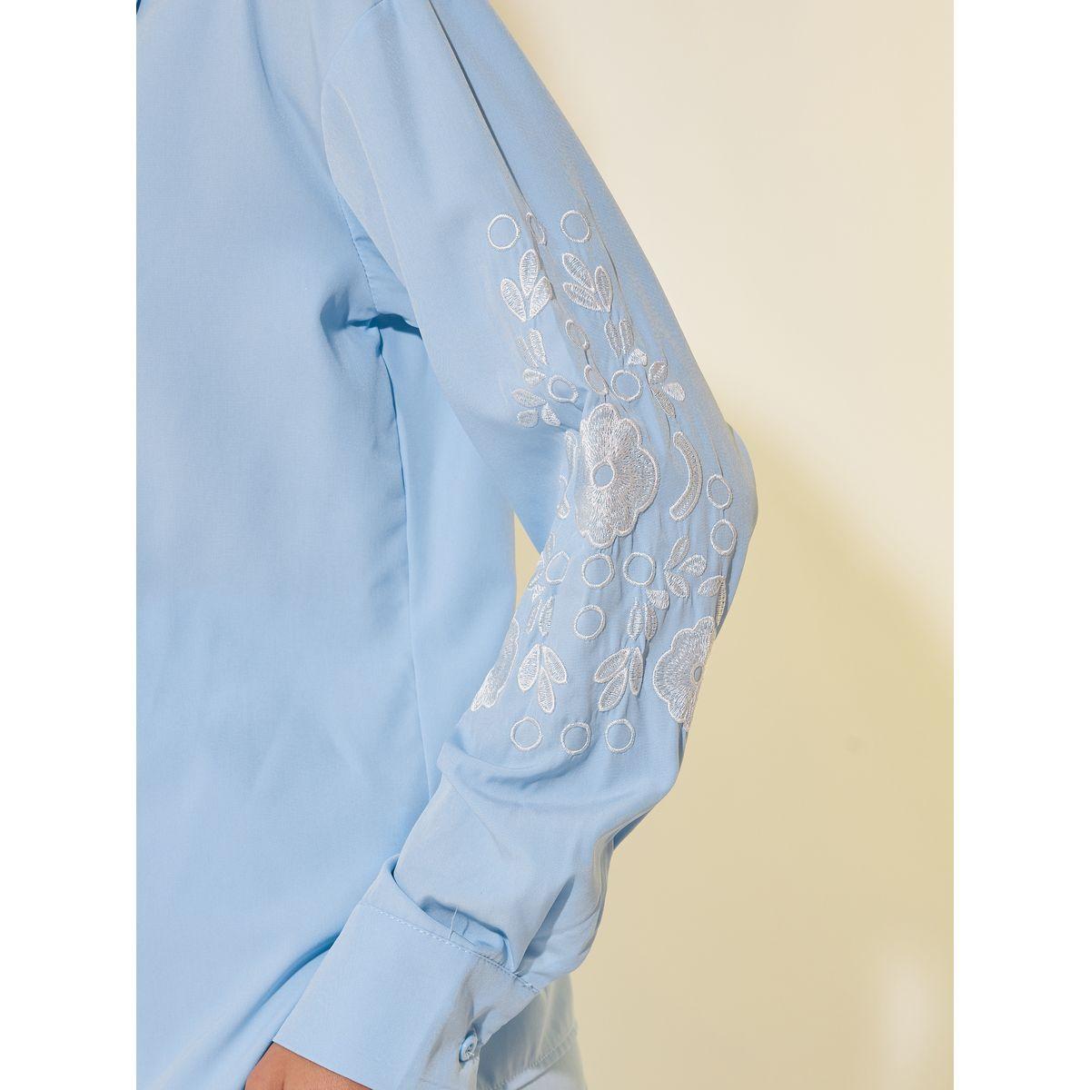 Styli Embroidered Detail Long Sleeve Shirt and Pants Co-Ords-women-clothing-coordsets-image-3
