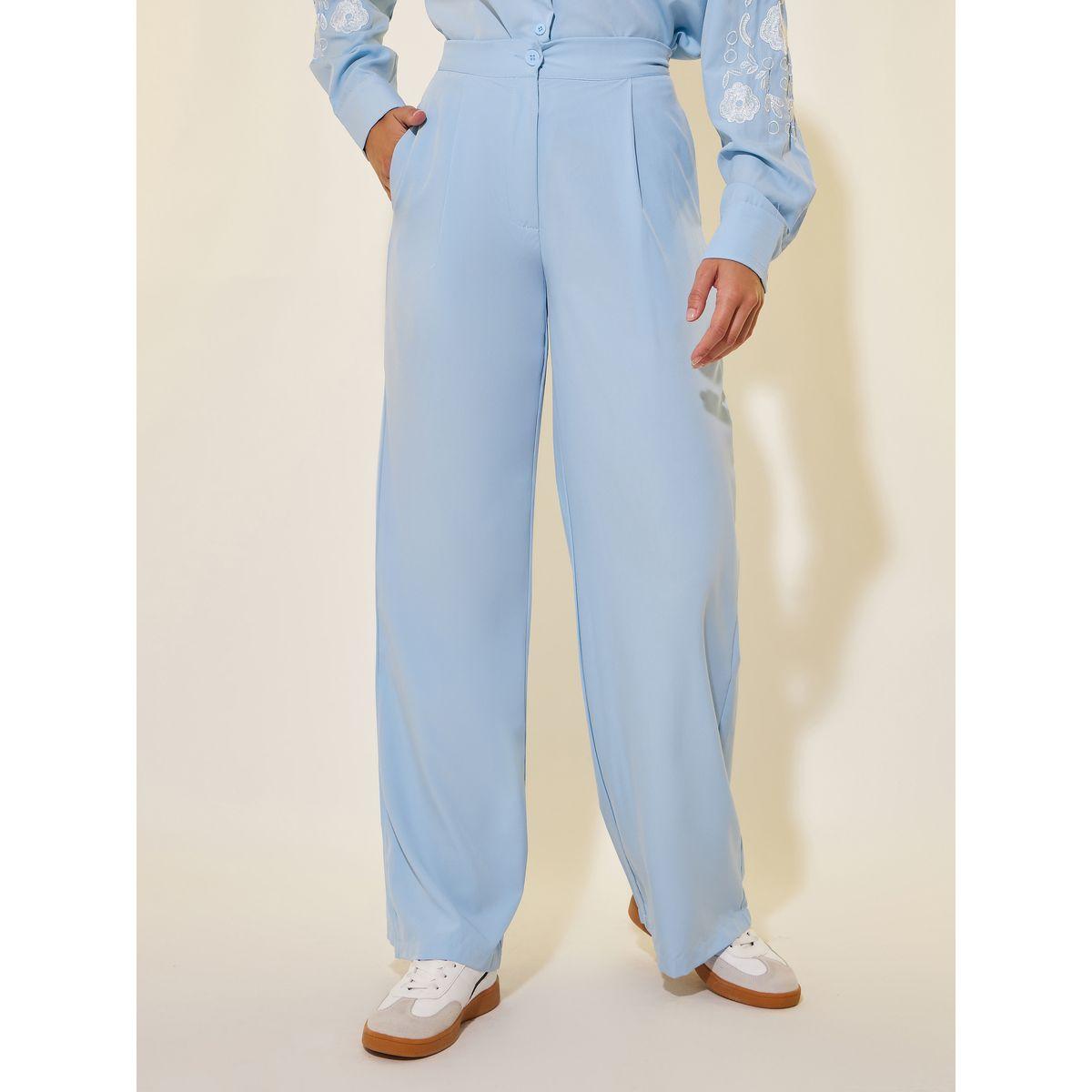 Styli Embroidered Detail Long Sleeve Shirt and Pants Co-Ords-women-clothing-coordsets-image-4