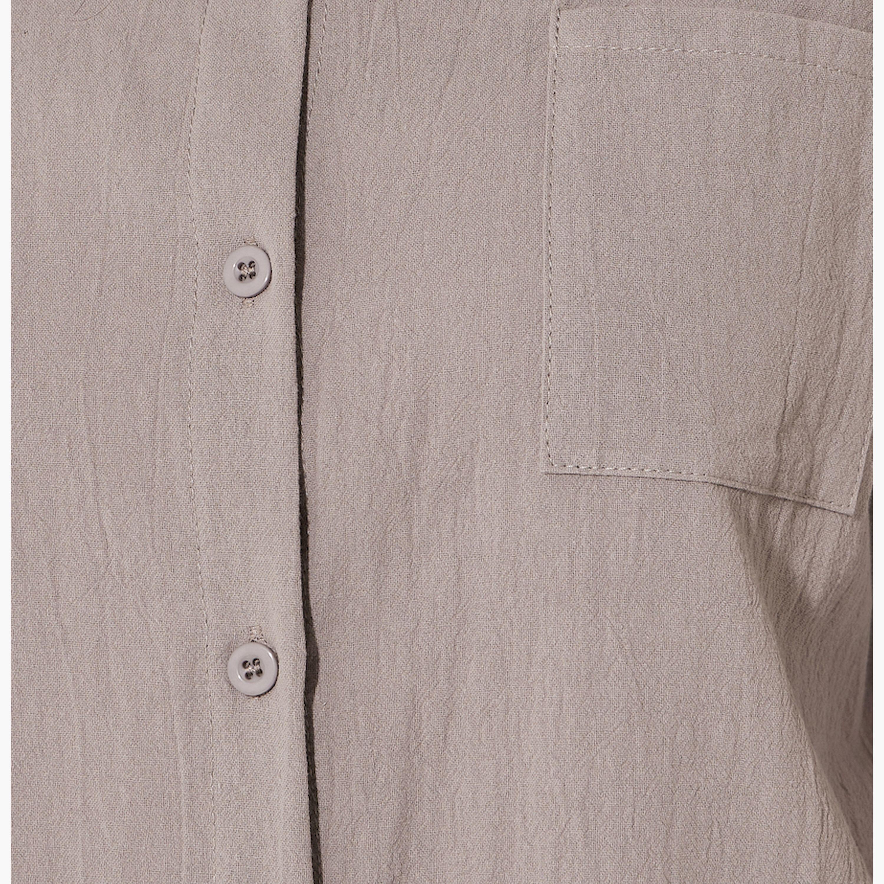 Styli Solid 3/4 Sleeves Shirt and Pants Co-Ords-women-clothing-coordsets-image-4