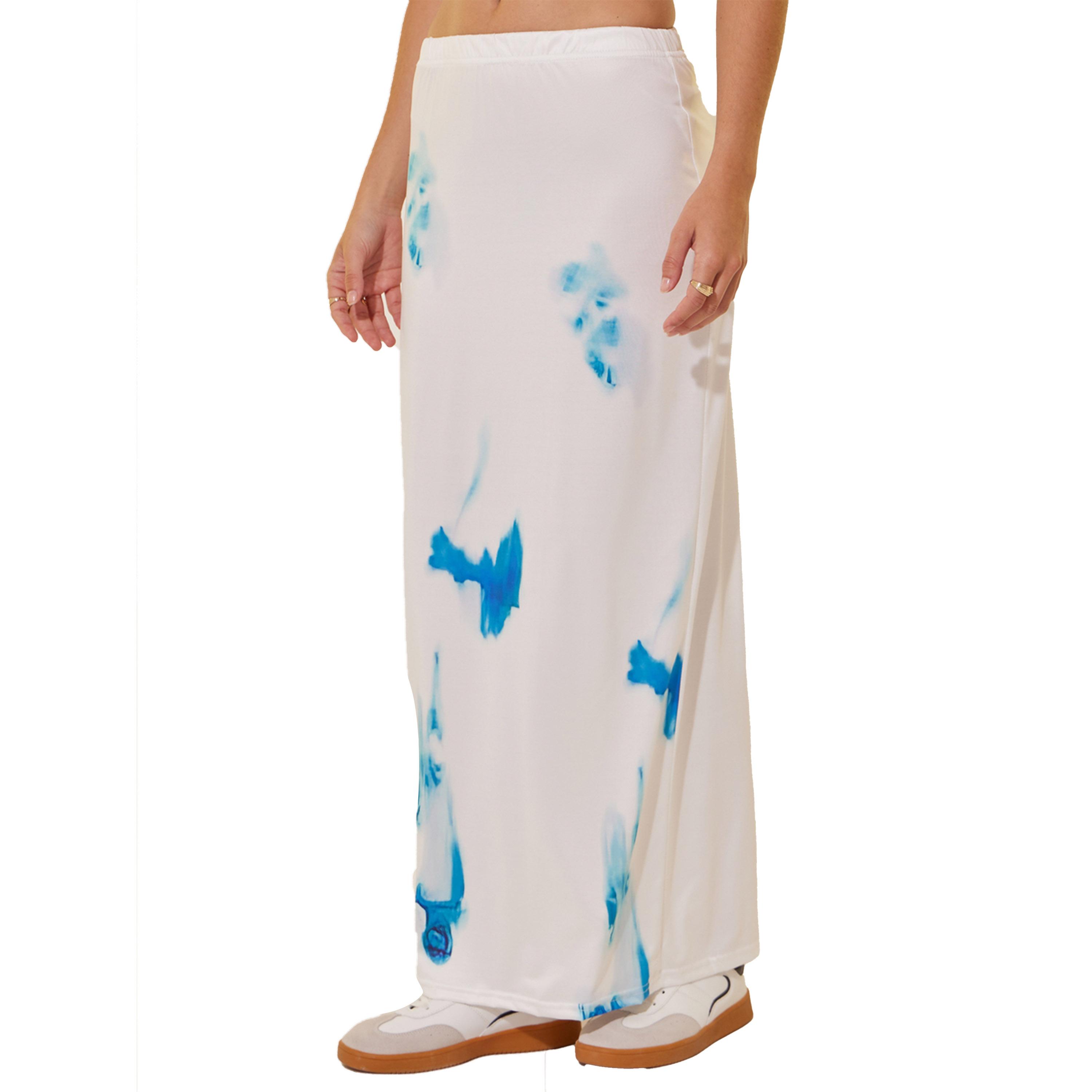ستايلي -  طقم مصبوغ تنورة وقميص بأكمام قصيرة-women-clothing-coordsets-image-4